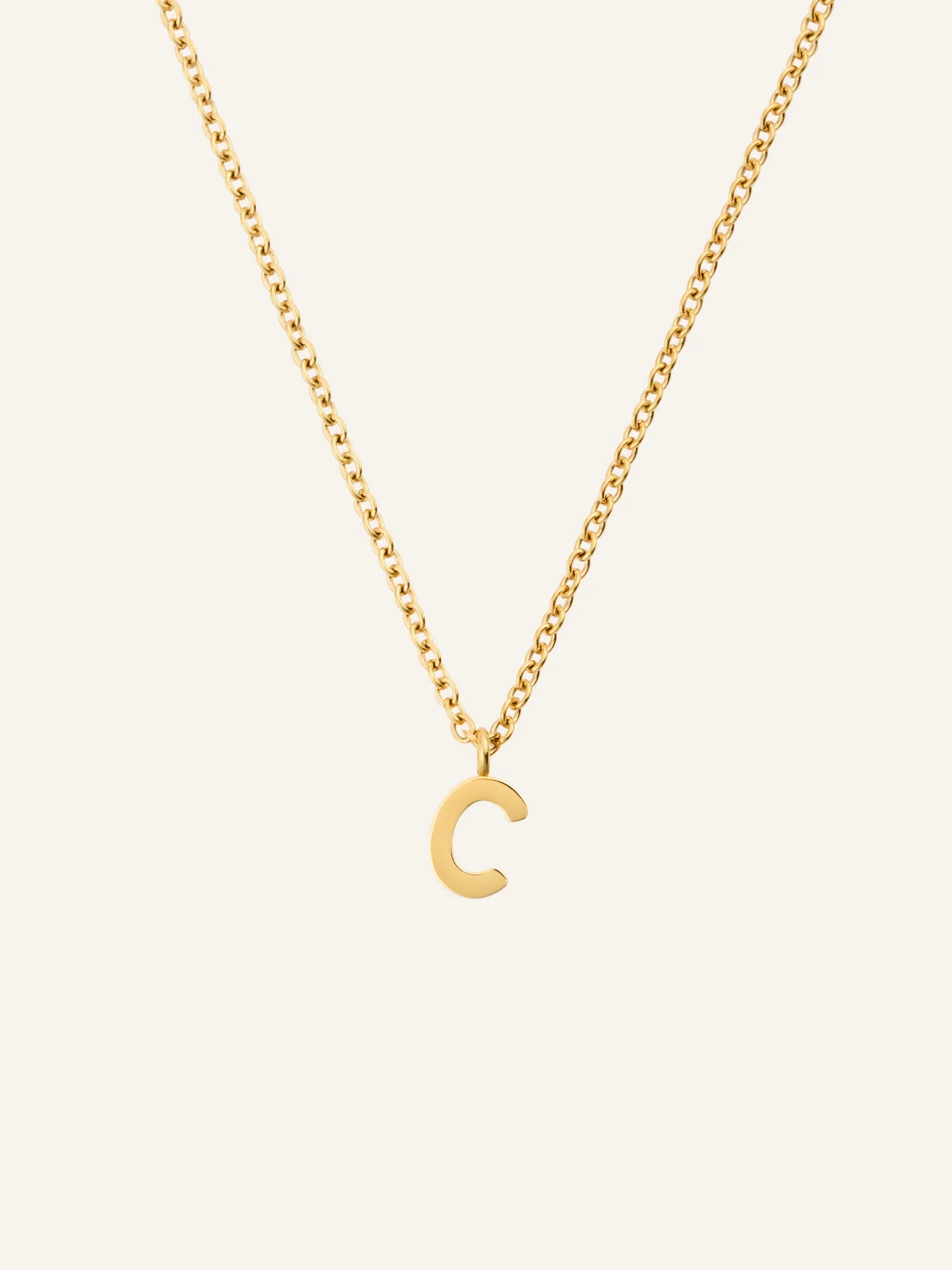 Petite Plain Letter Necklace - Image 9