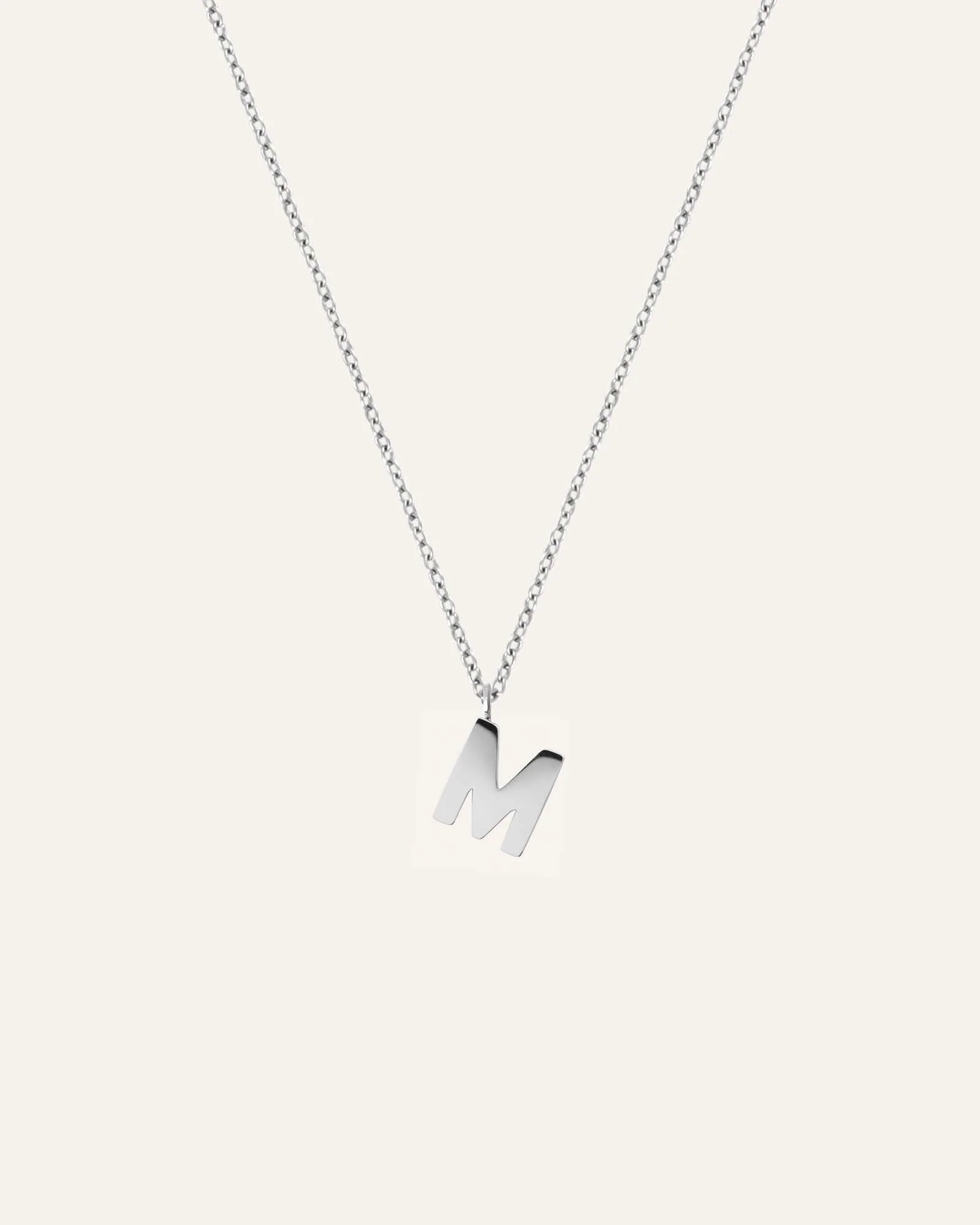 Petite Plain Letter Necklace