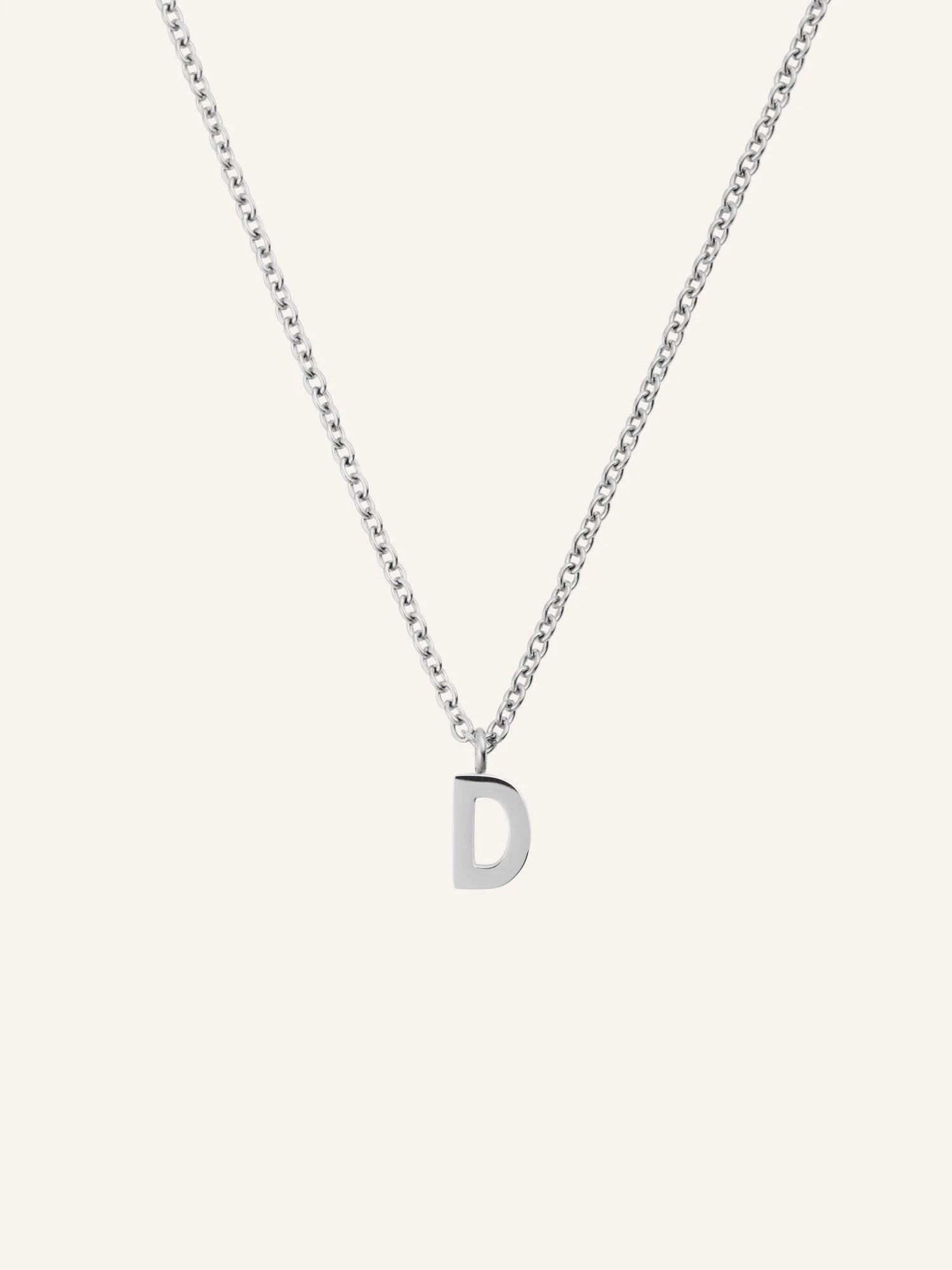 Petite Plain Letter Necklace - Image 10