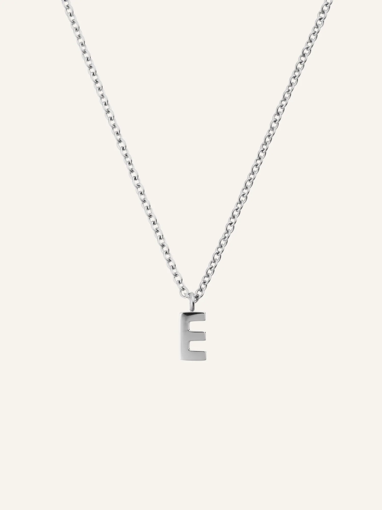 Petite Plain Letter Necklace - Image 11