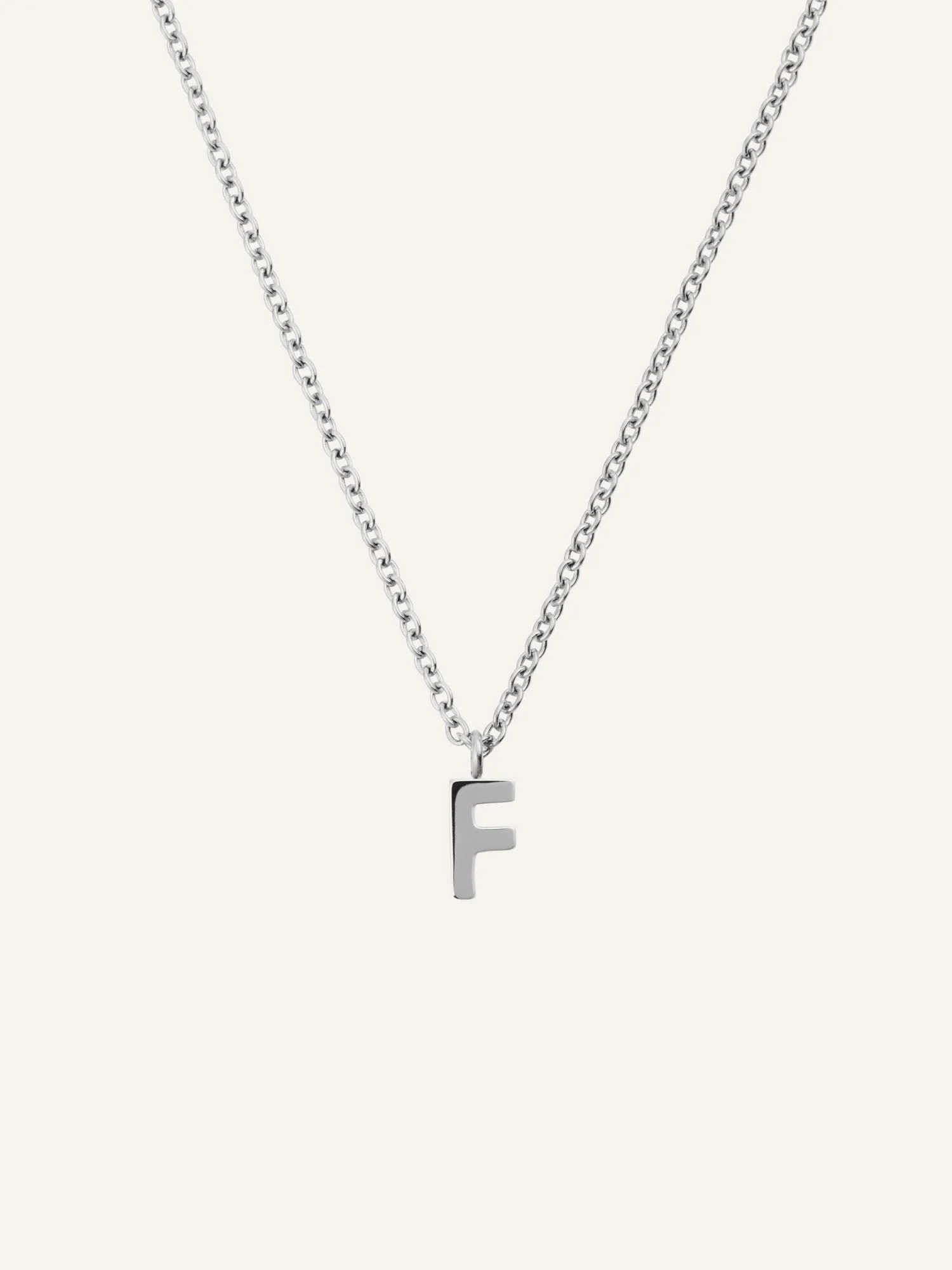 Petite Plain Letter Necklace - Image 12