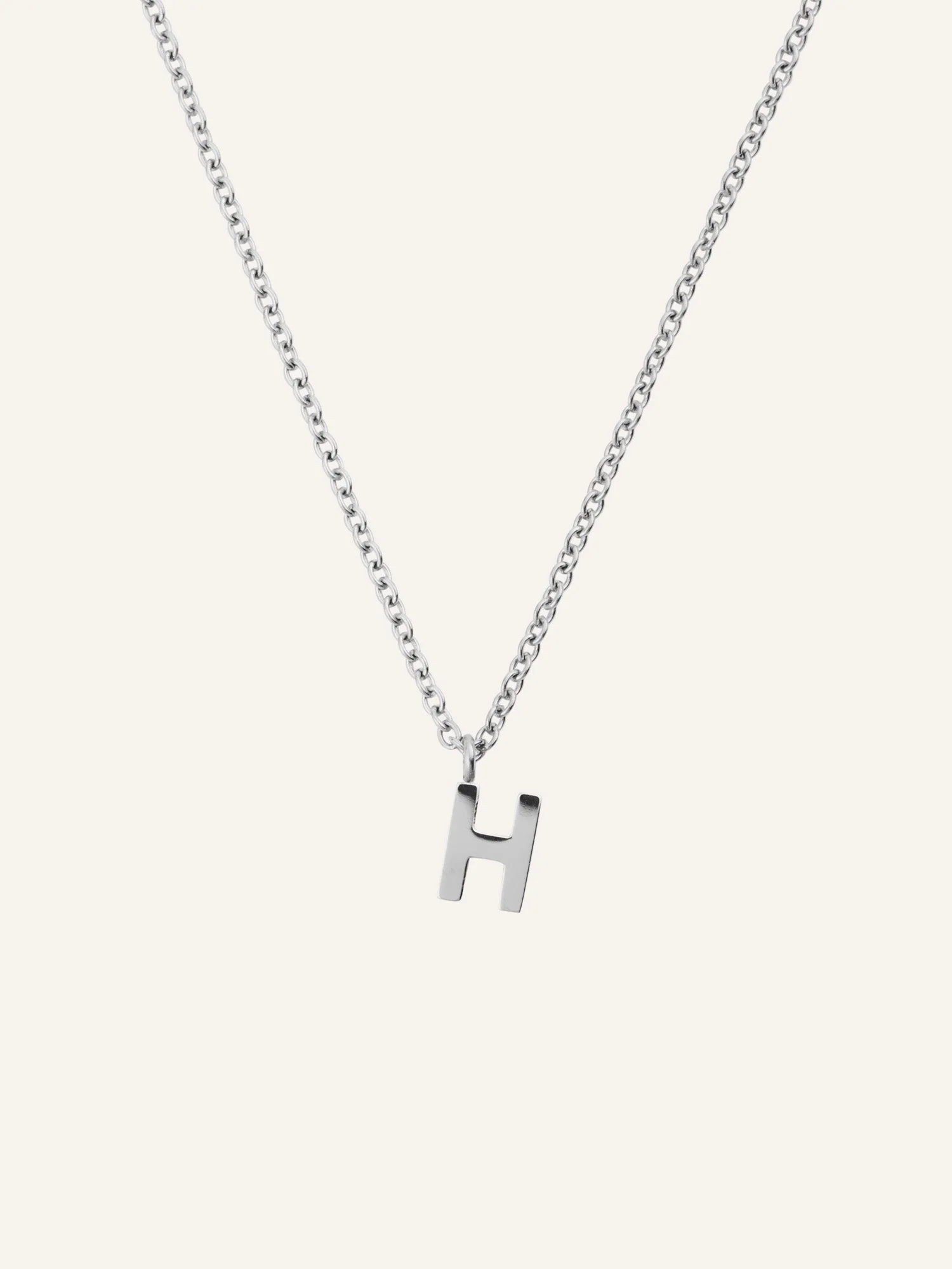 Petite Plain Letter Necklace - Image 14