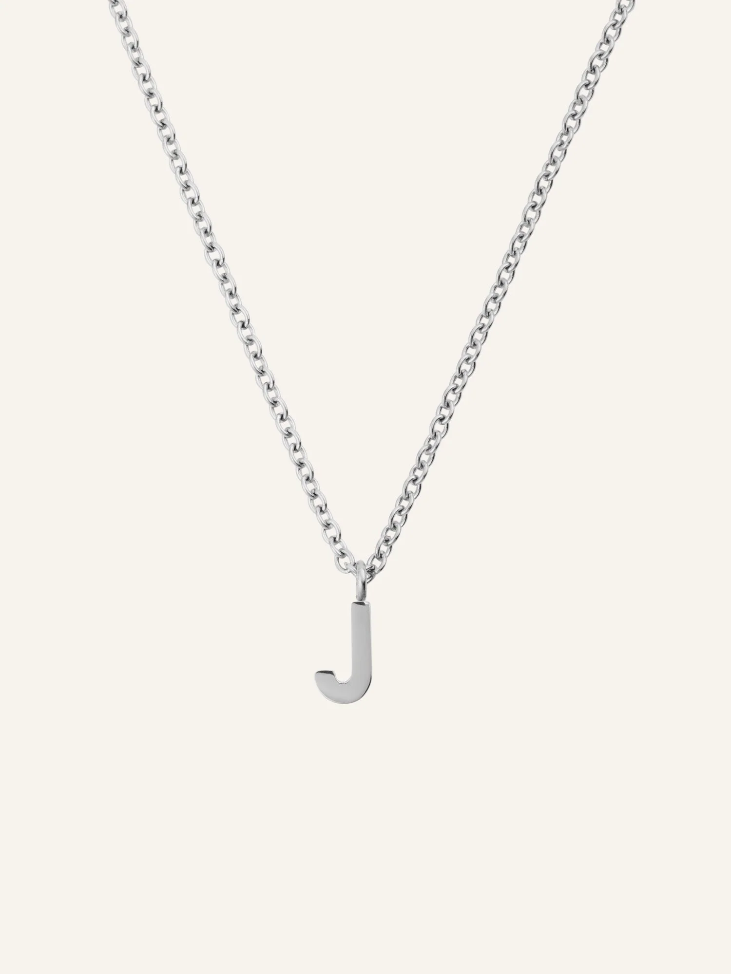 Petite Plain Letter Necklace - Image 16