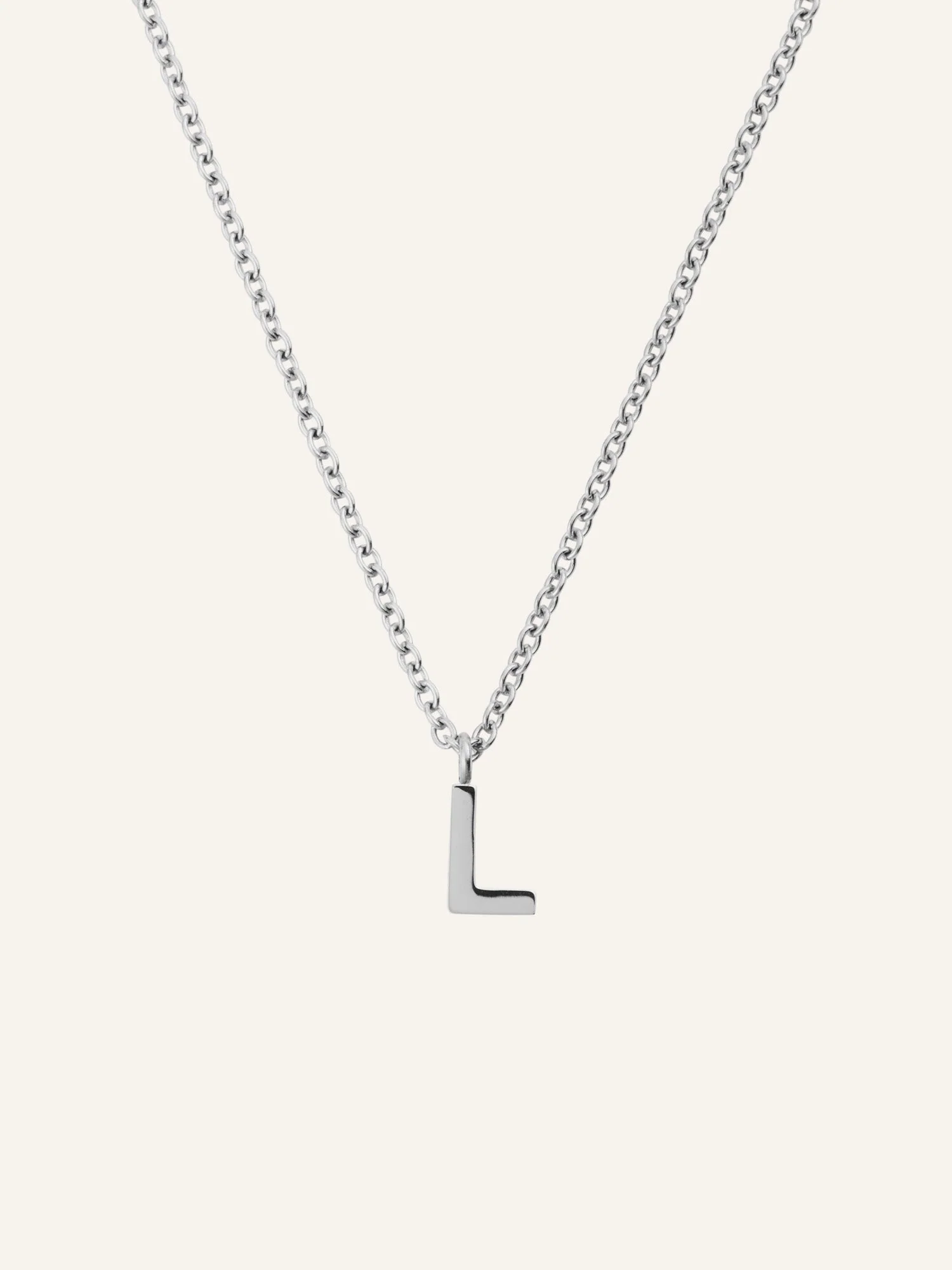 Petite Plain Letter Necklace - Image 18