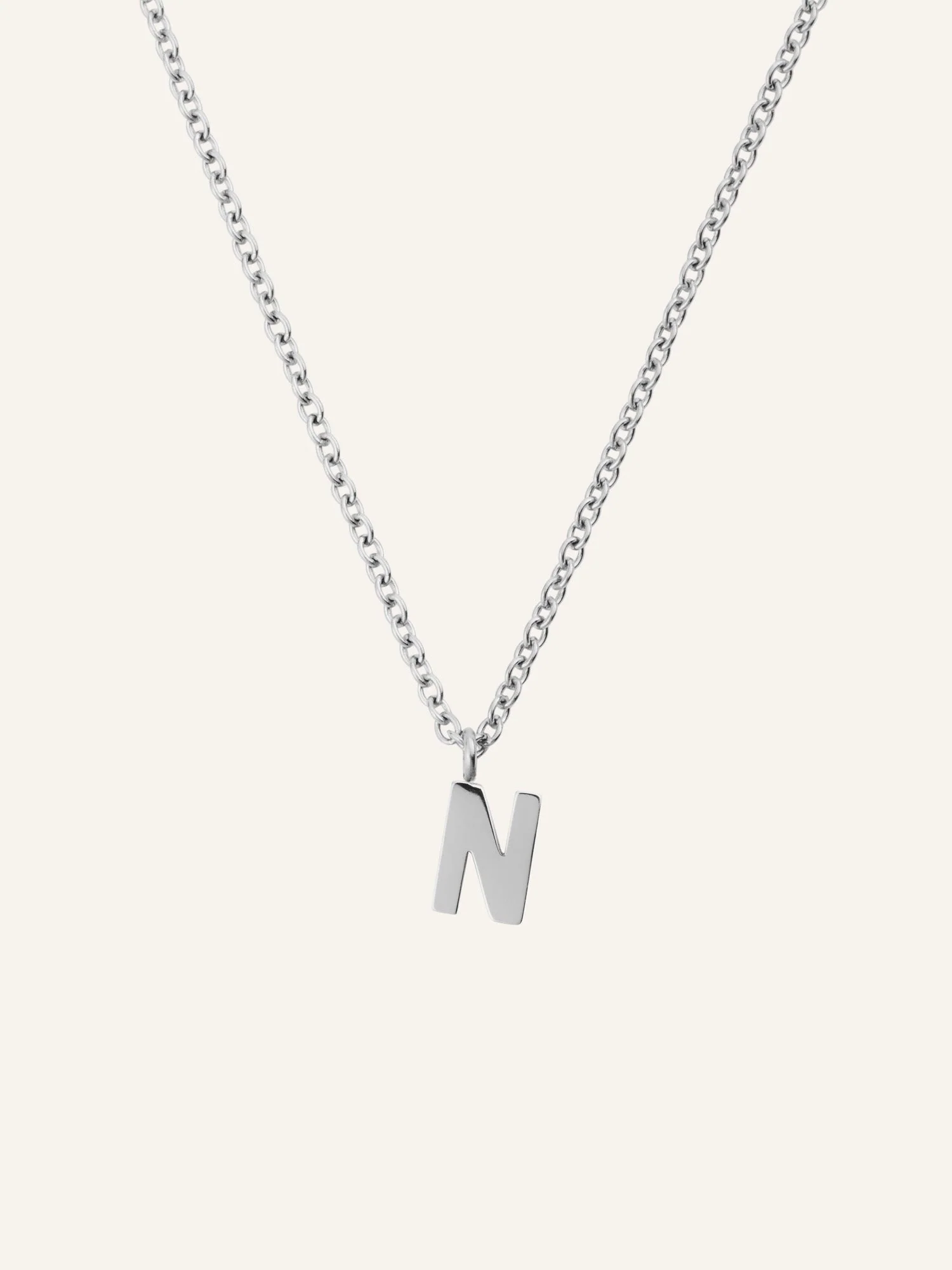 Petite Plain Letter Necklace - Image 19