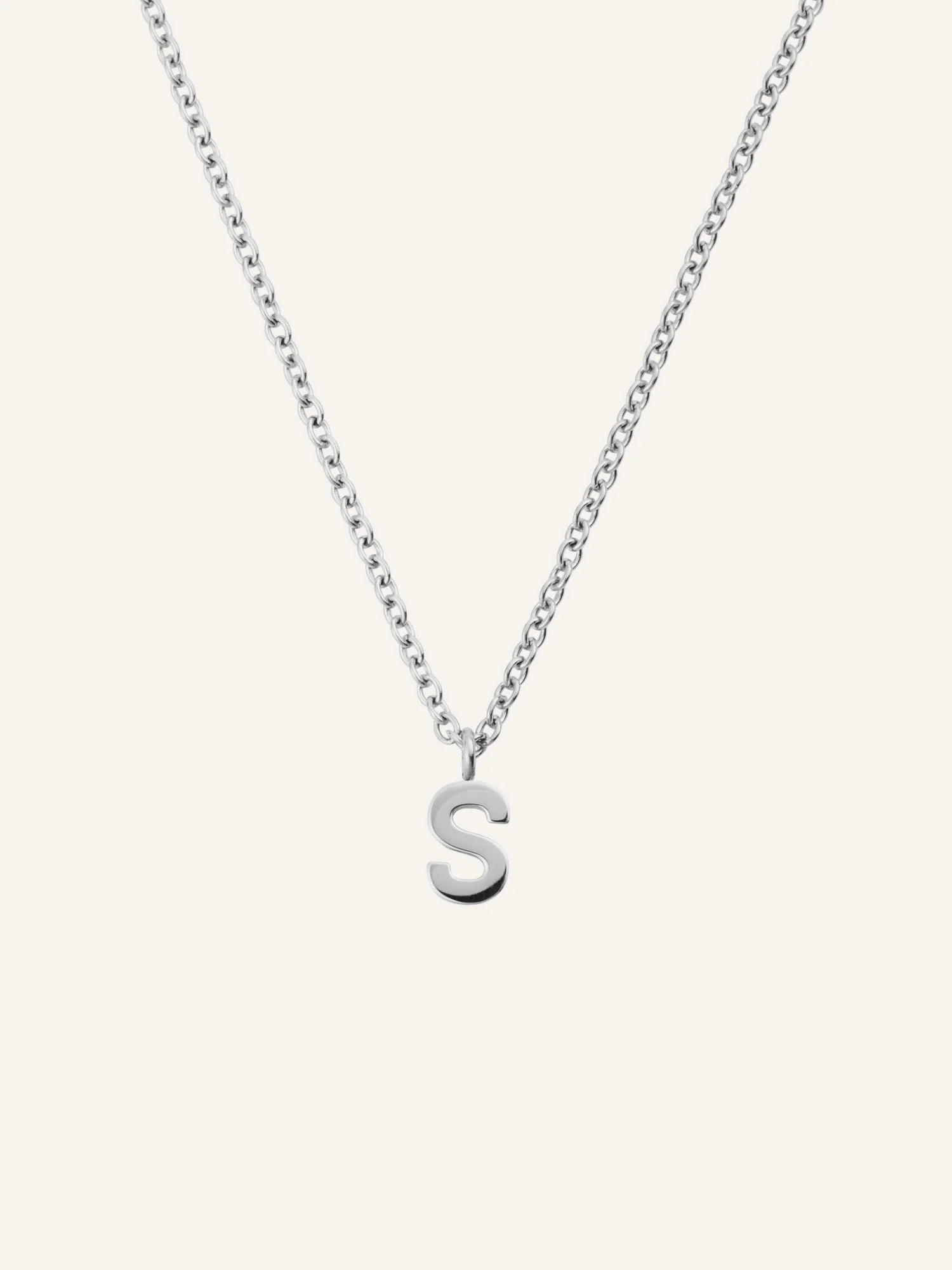 Petite Plain Letter Necklace - Image 24