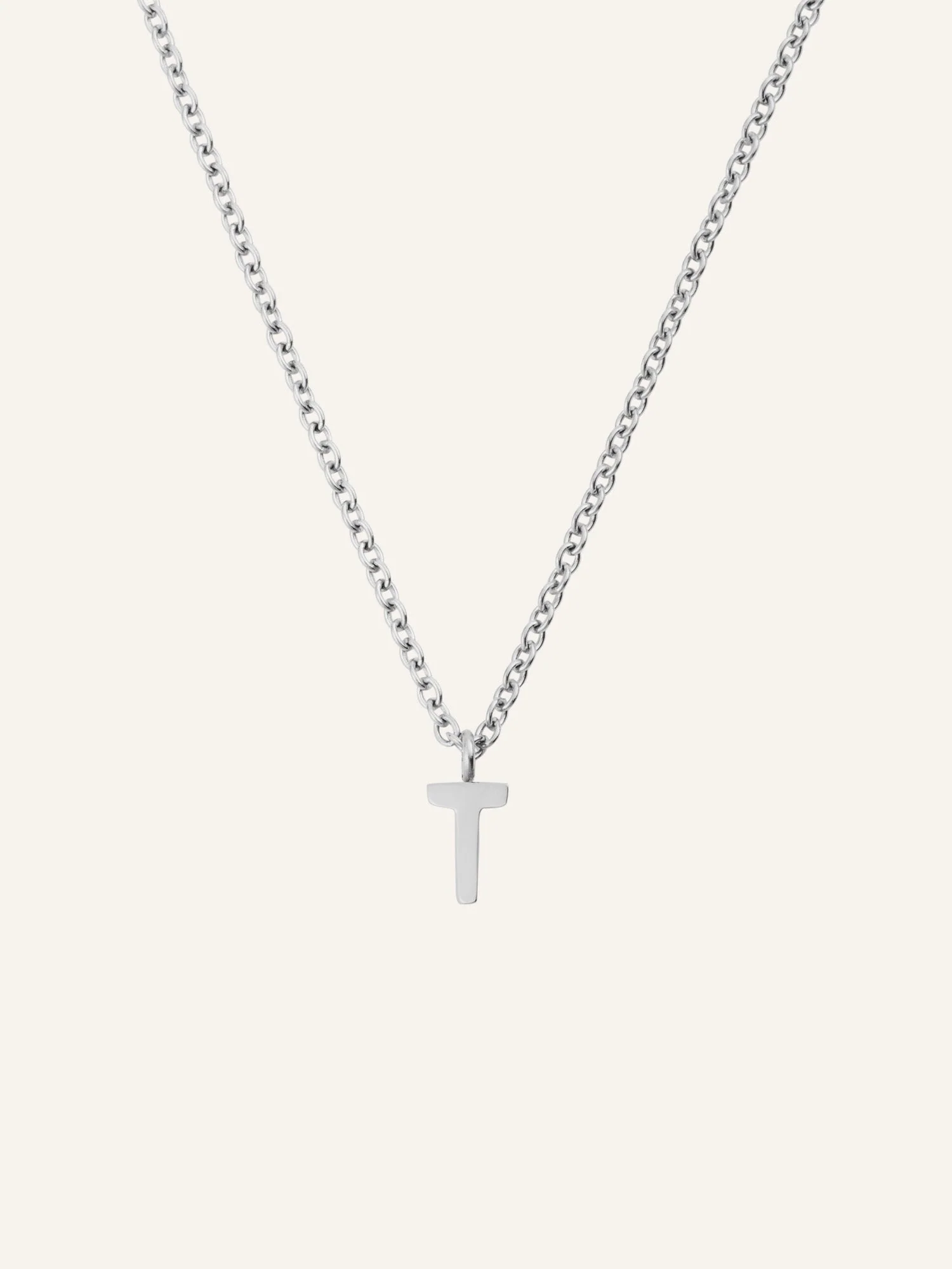 Petite Plain Letter Necklace - Image 25