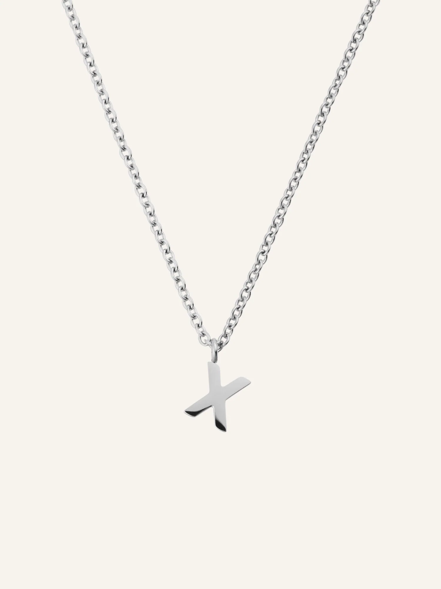 Petite Plain Letter Necklace - Image 29