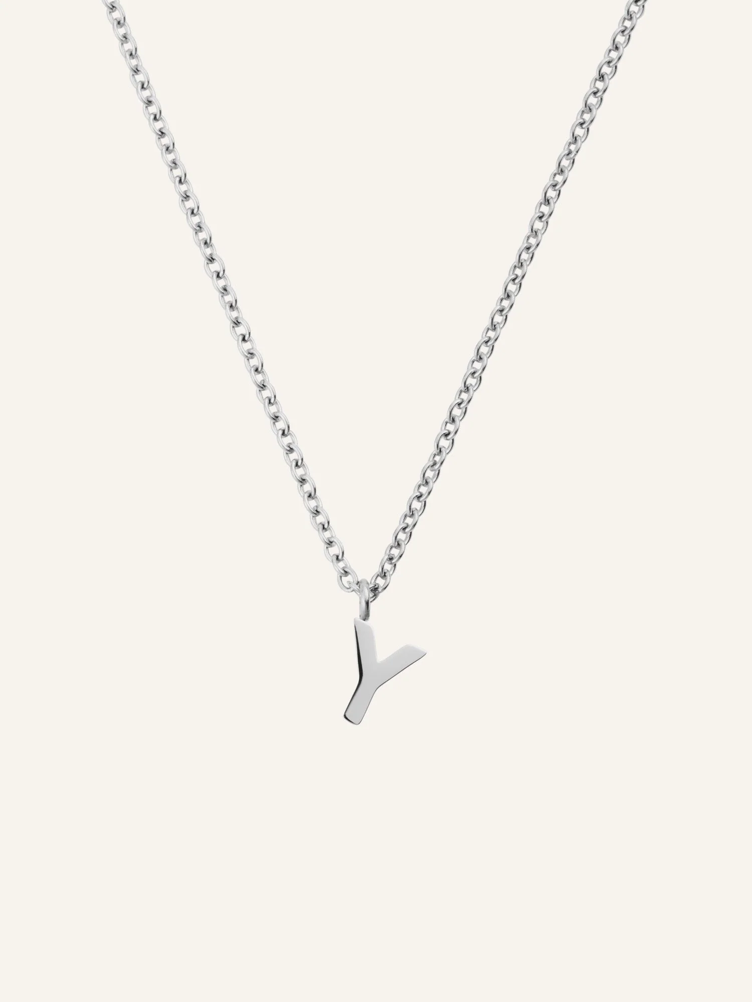 Petite Plain Letter Necklace - Image 30