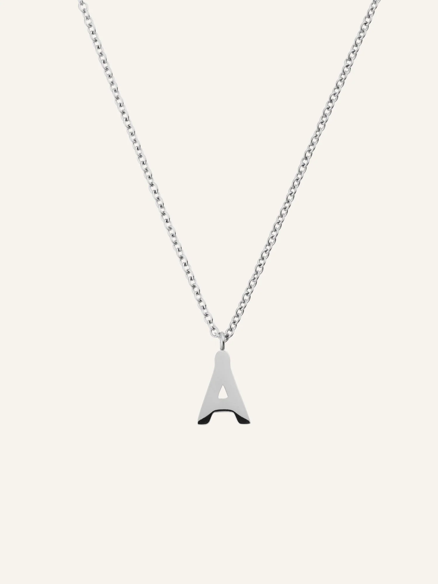 Petite Plain Letter Necklace - Image 32