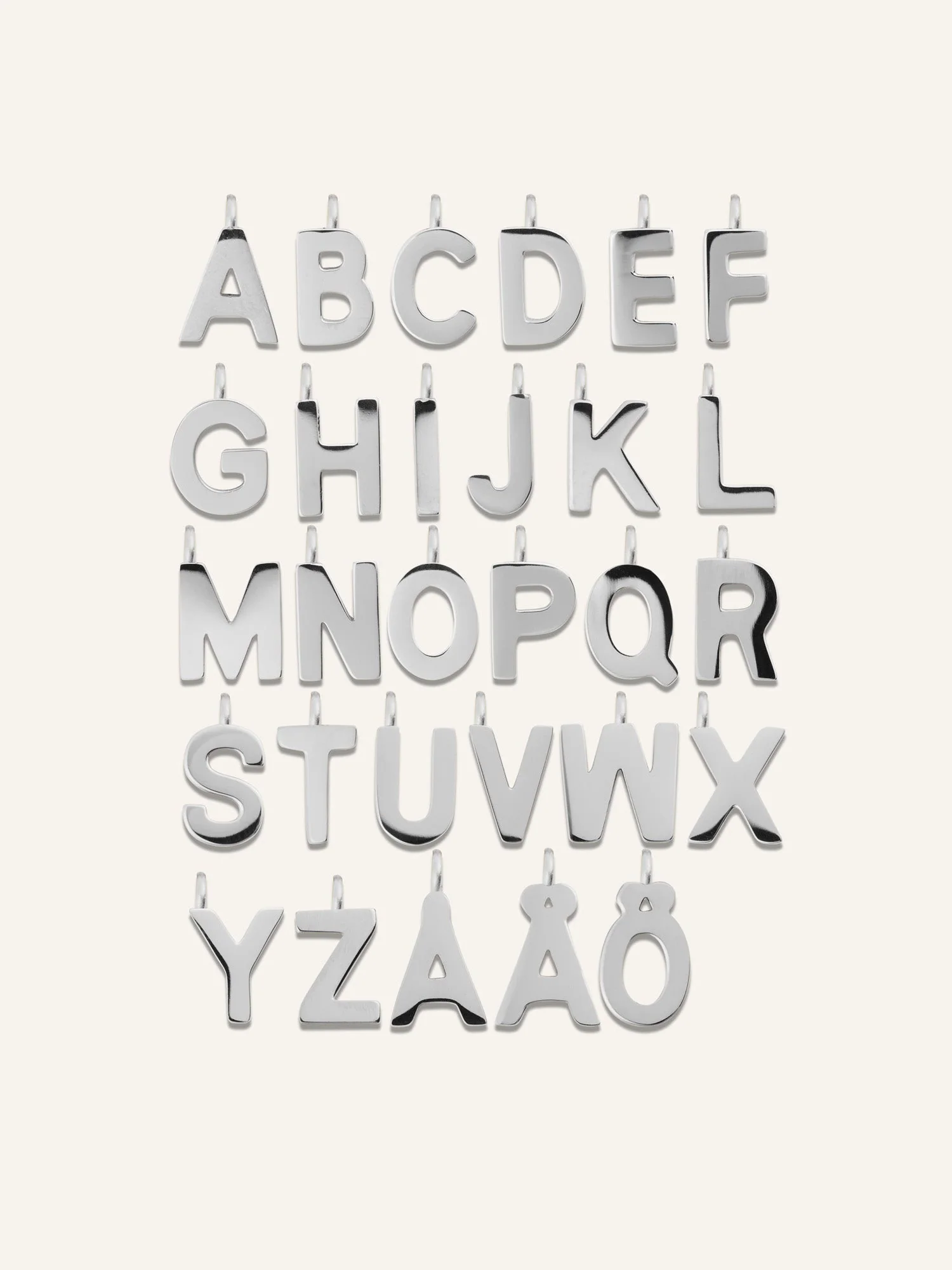 Petite Plain Letter Necklace - Image 5