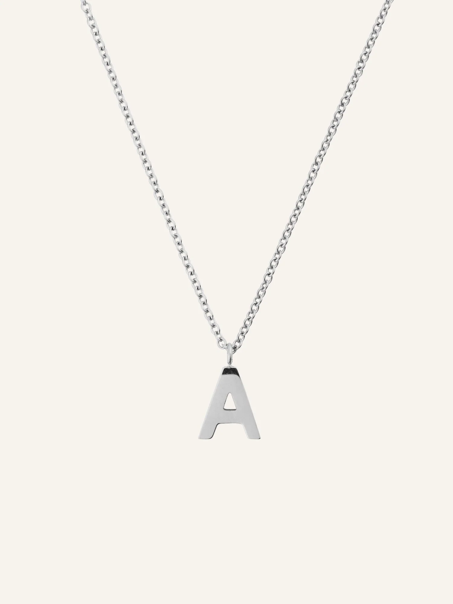 Petite Plain Letter Necklace - Image 7