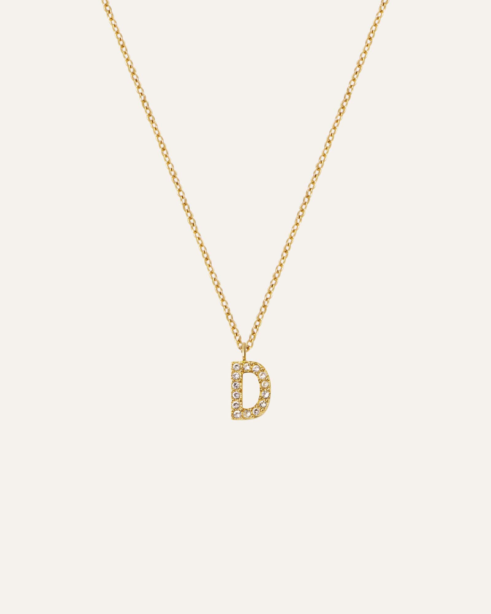 Petite Stone Letter Necklace - Image 9