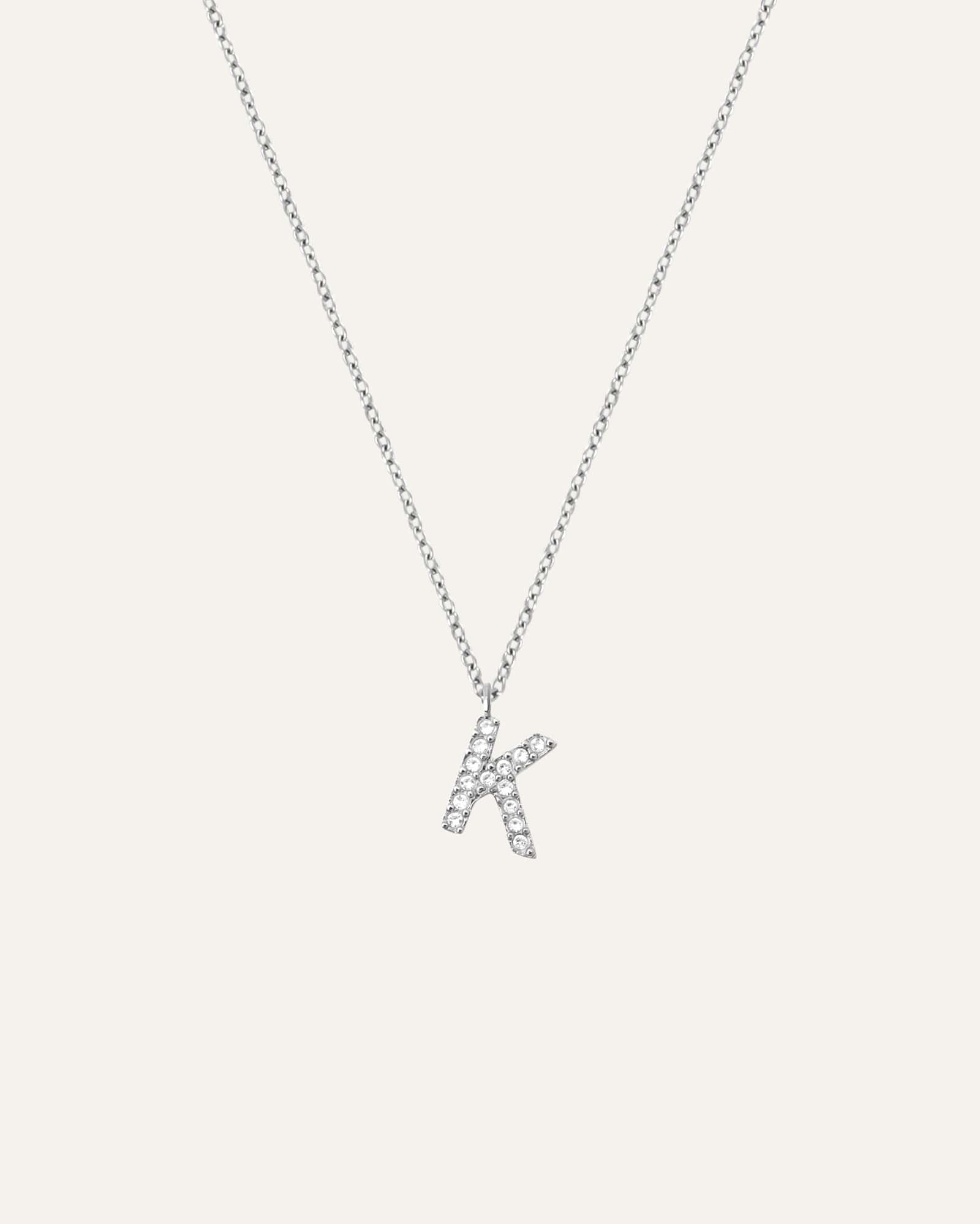 Petite Stone Letter Necklace - Image 15