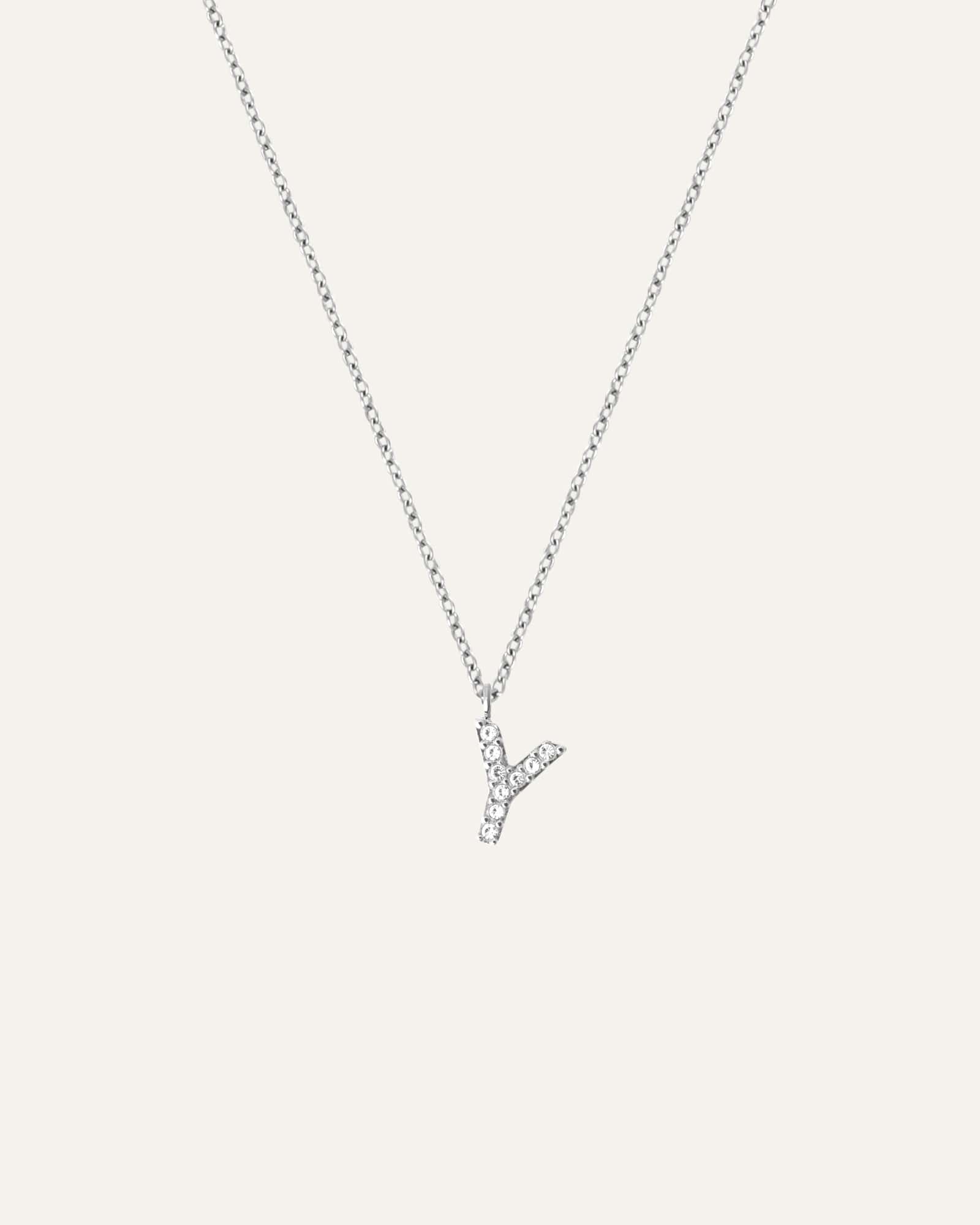 Petite Stone Letter Necklace - Image 29