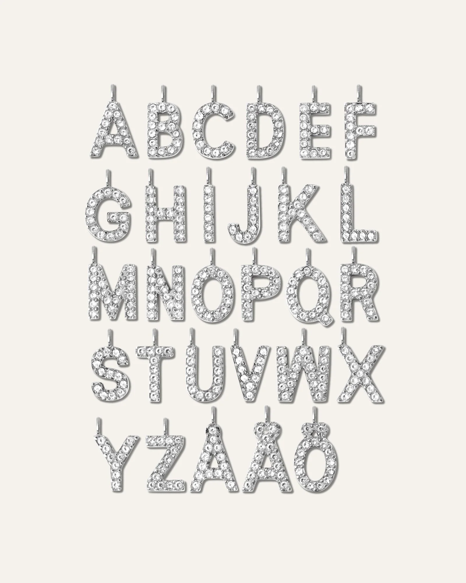Petite Stone Letter Necklace - Image 3