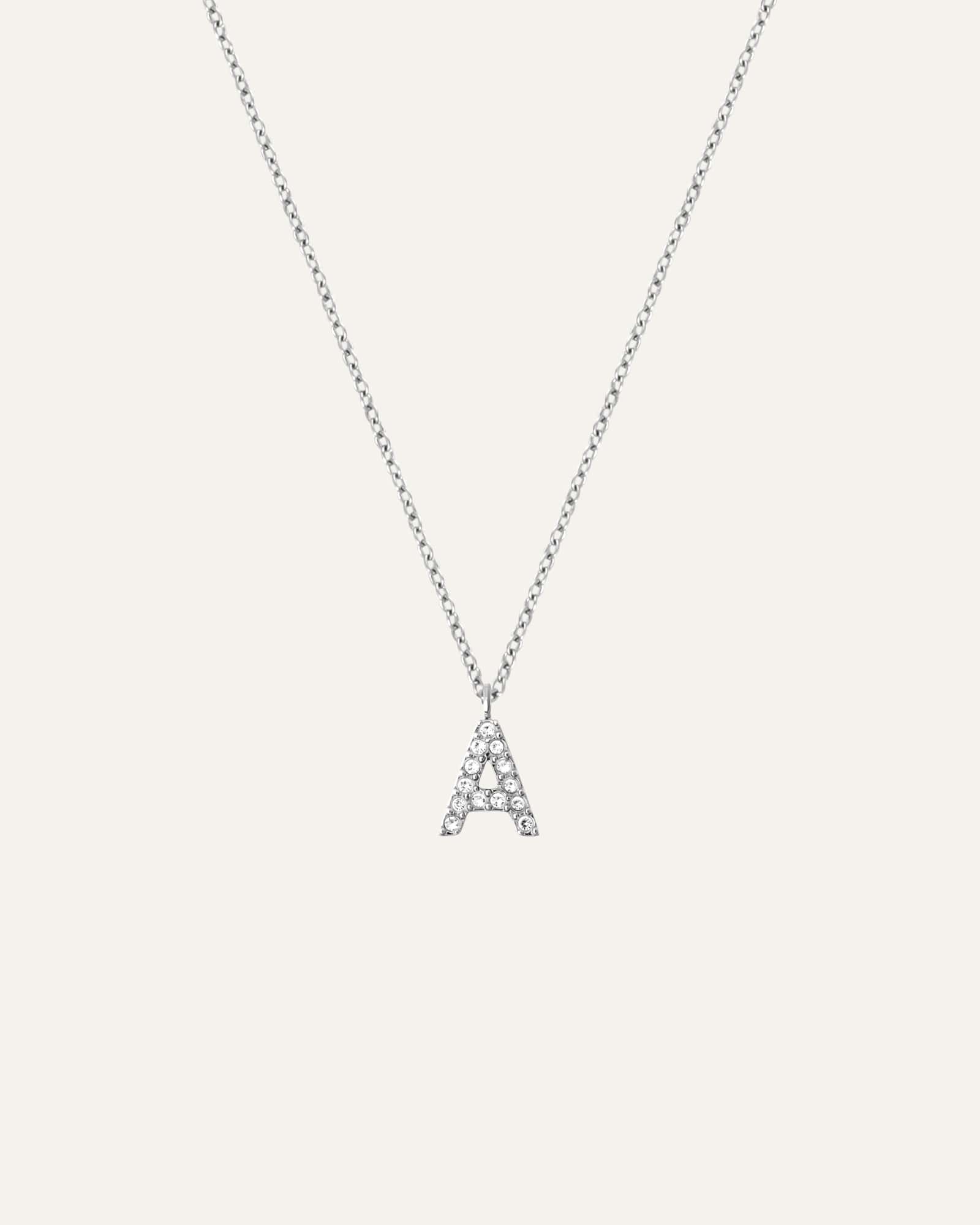 Petite Stone Letter Necklace - Image 6