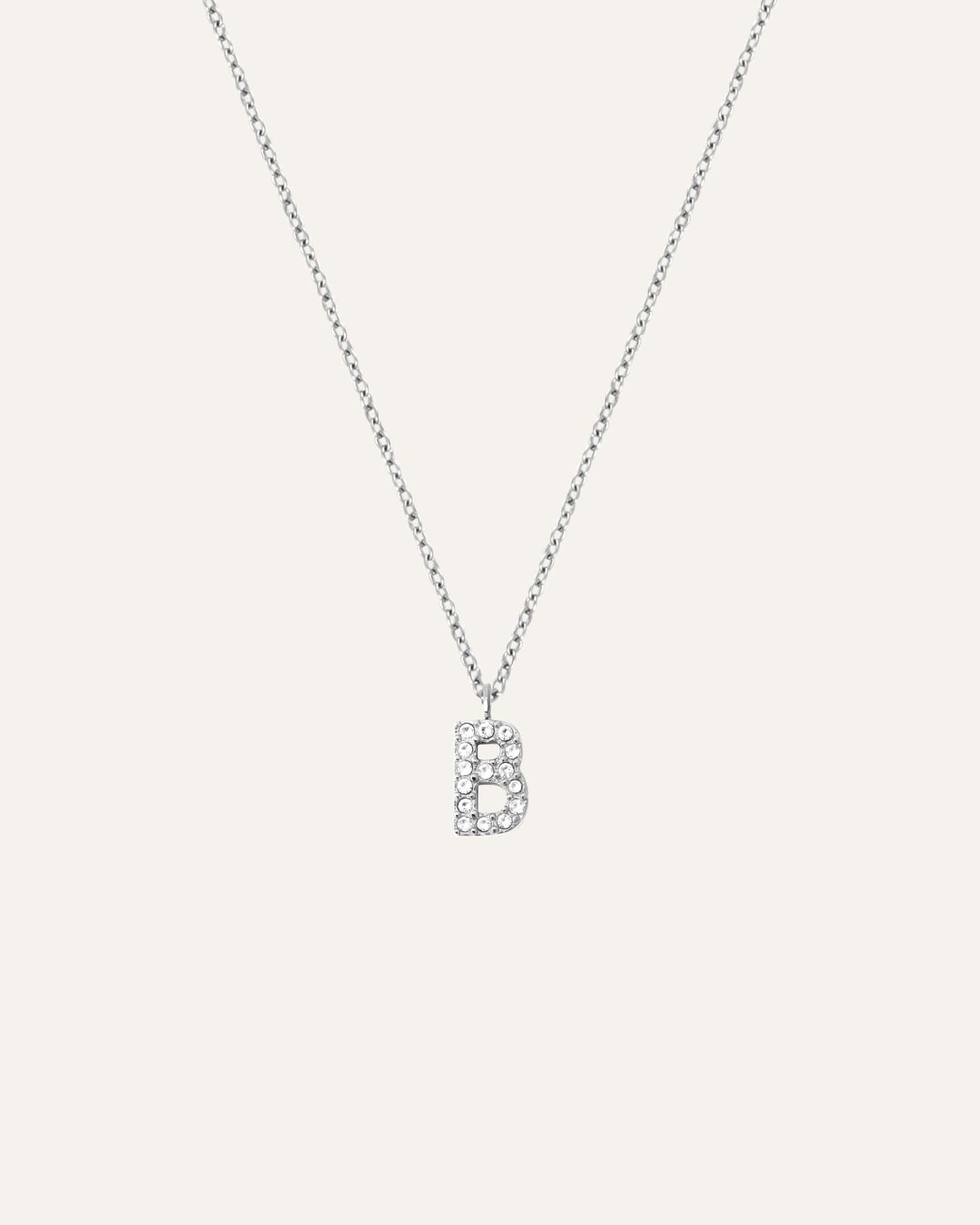 Petite Stone Letter Necklace - Image 7