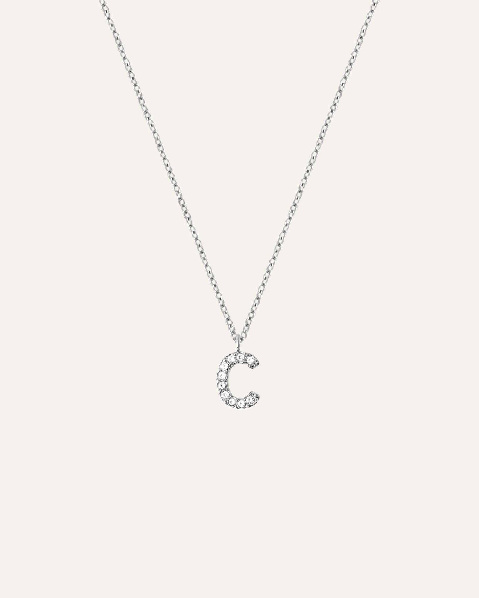 Petite Stone Letter Necklace - Image 8