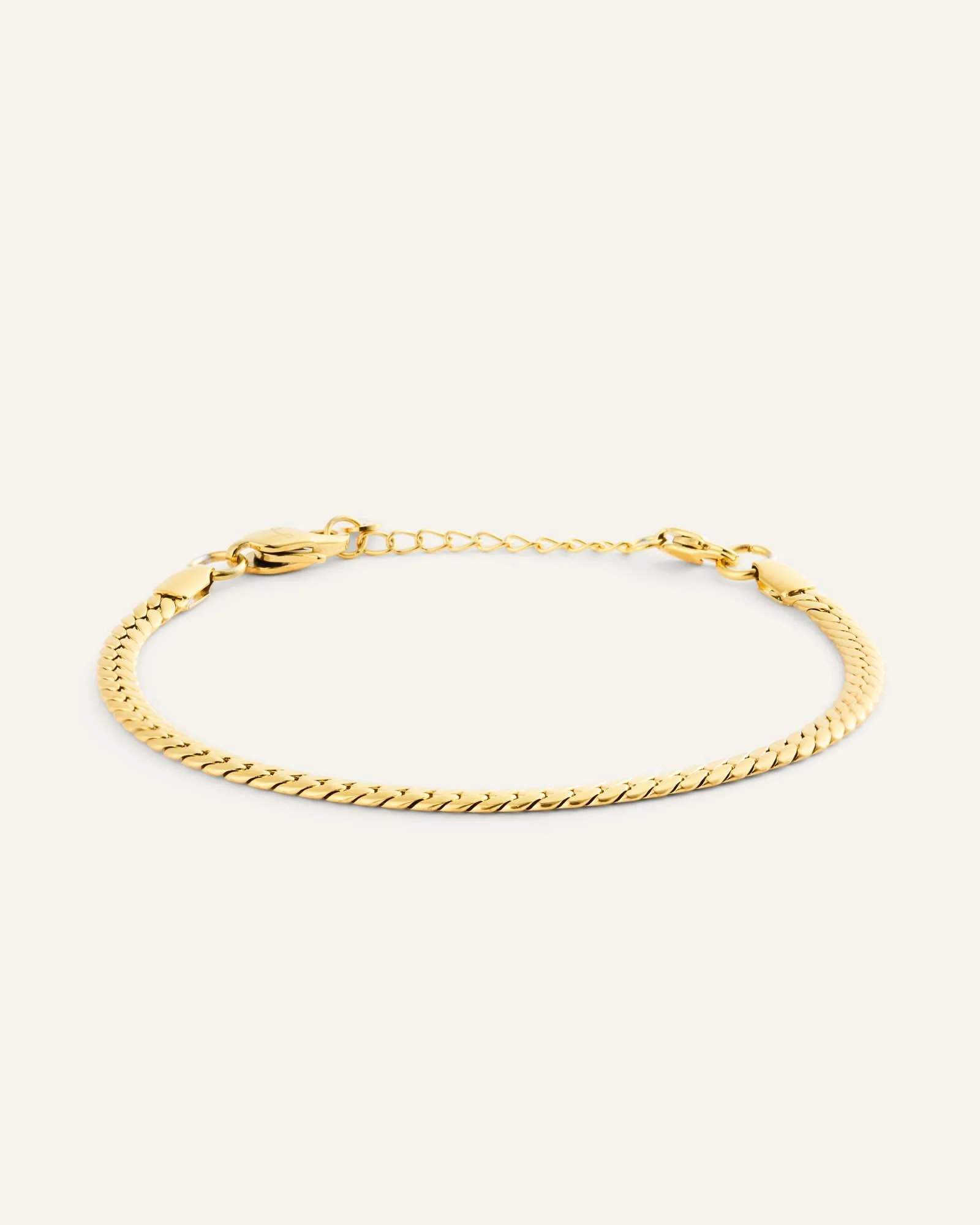 Serpentine Chain Gold Bracelet