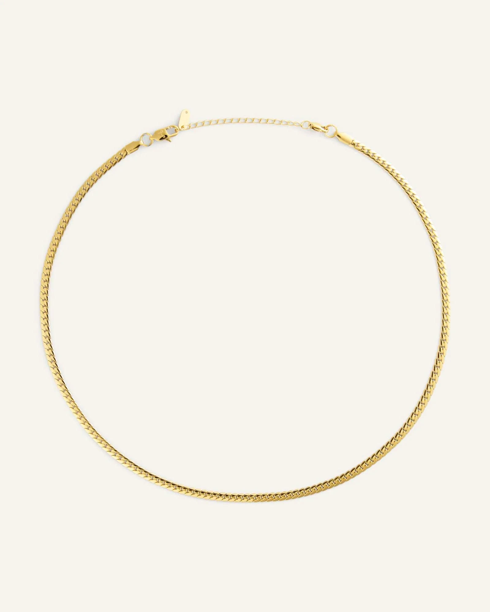 Serpentine Chain Gold Necklace - Image 4