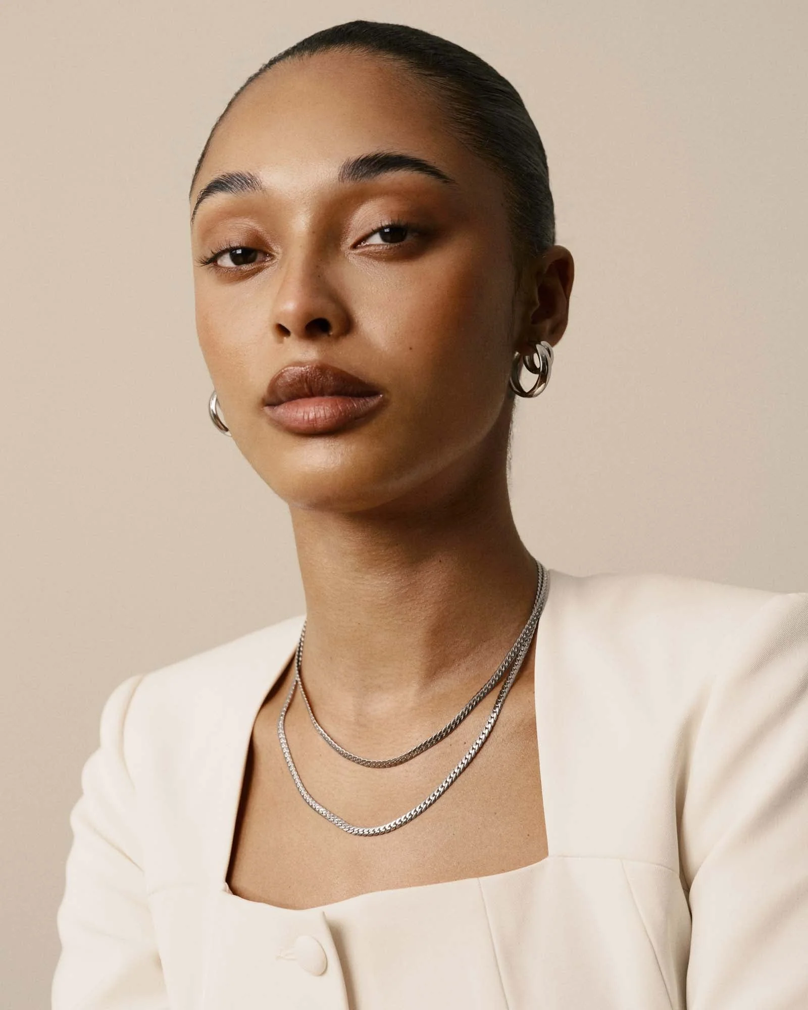 Serpentine Chain Steel Necklace - Image 6