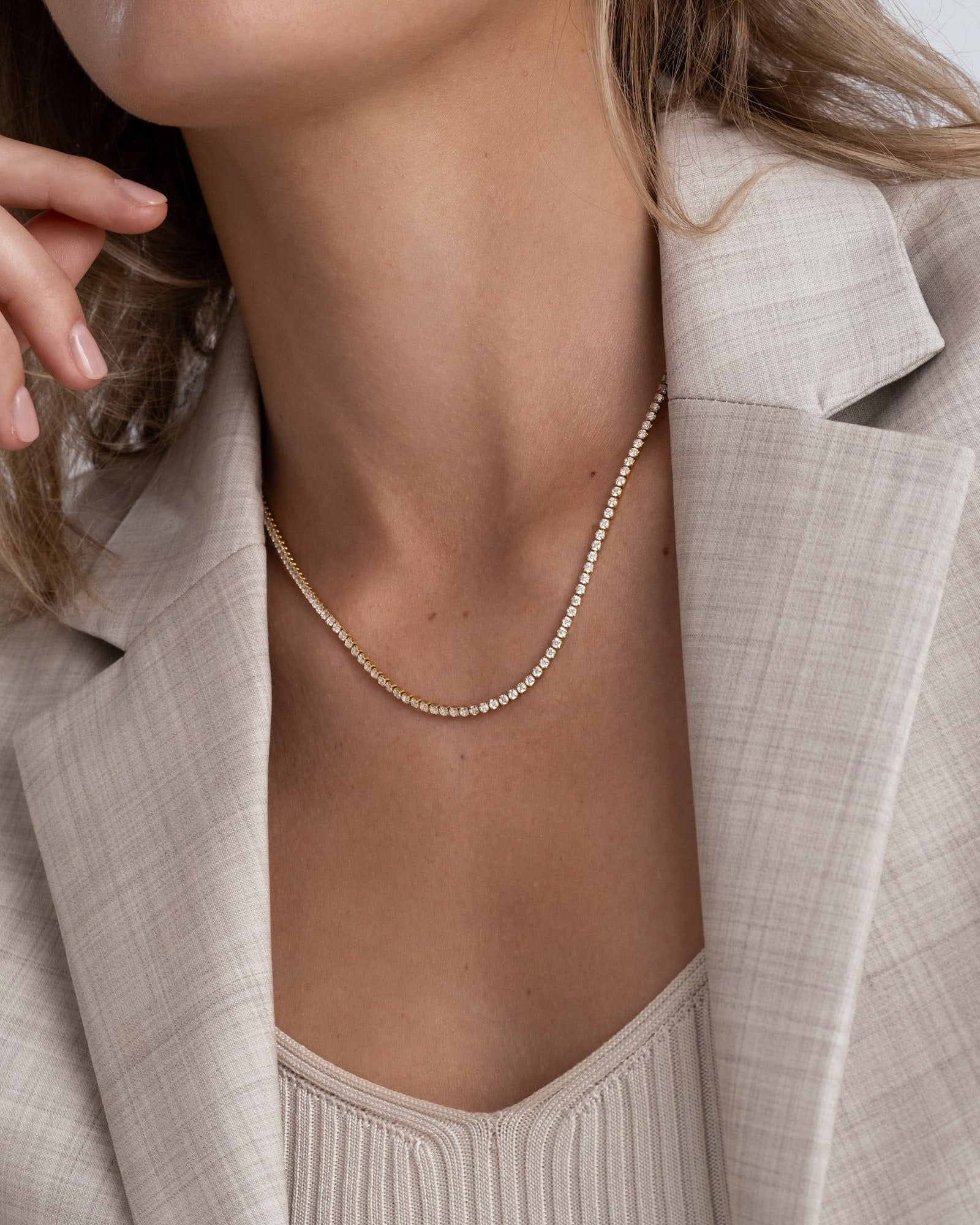 Shiny Tennis Necklace - Image 3