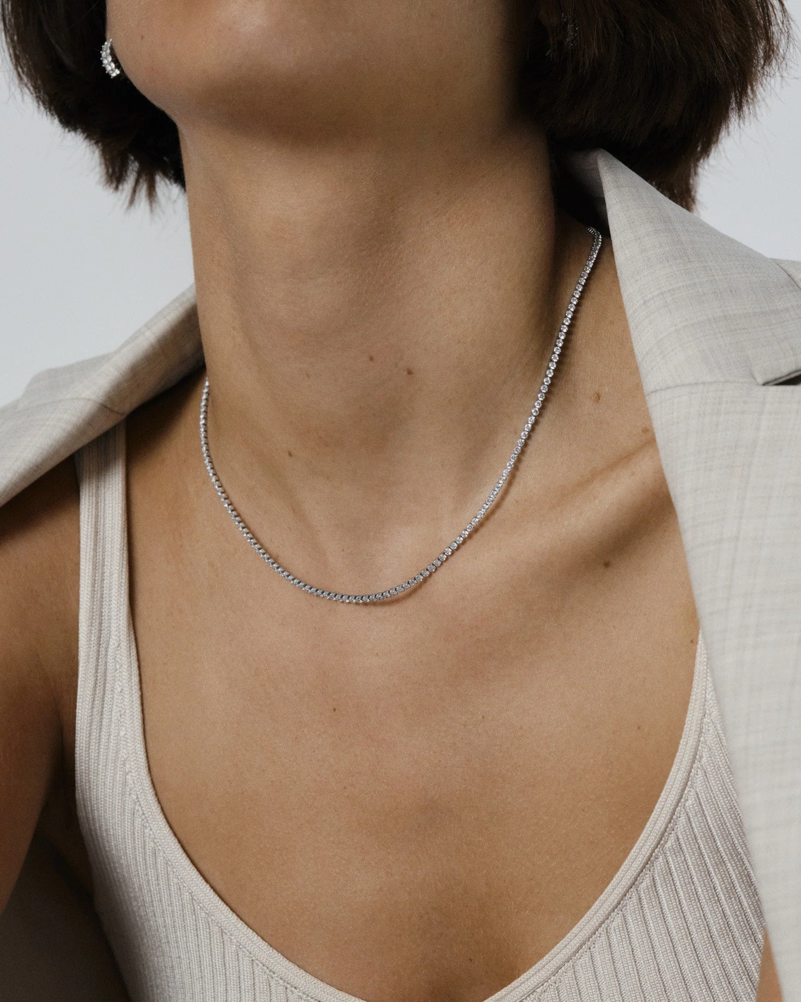 Shiny Tennis Necklace - Image 3