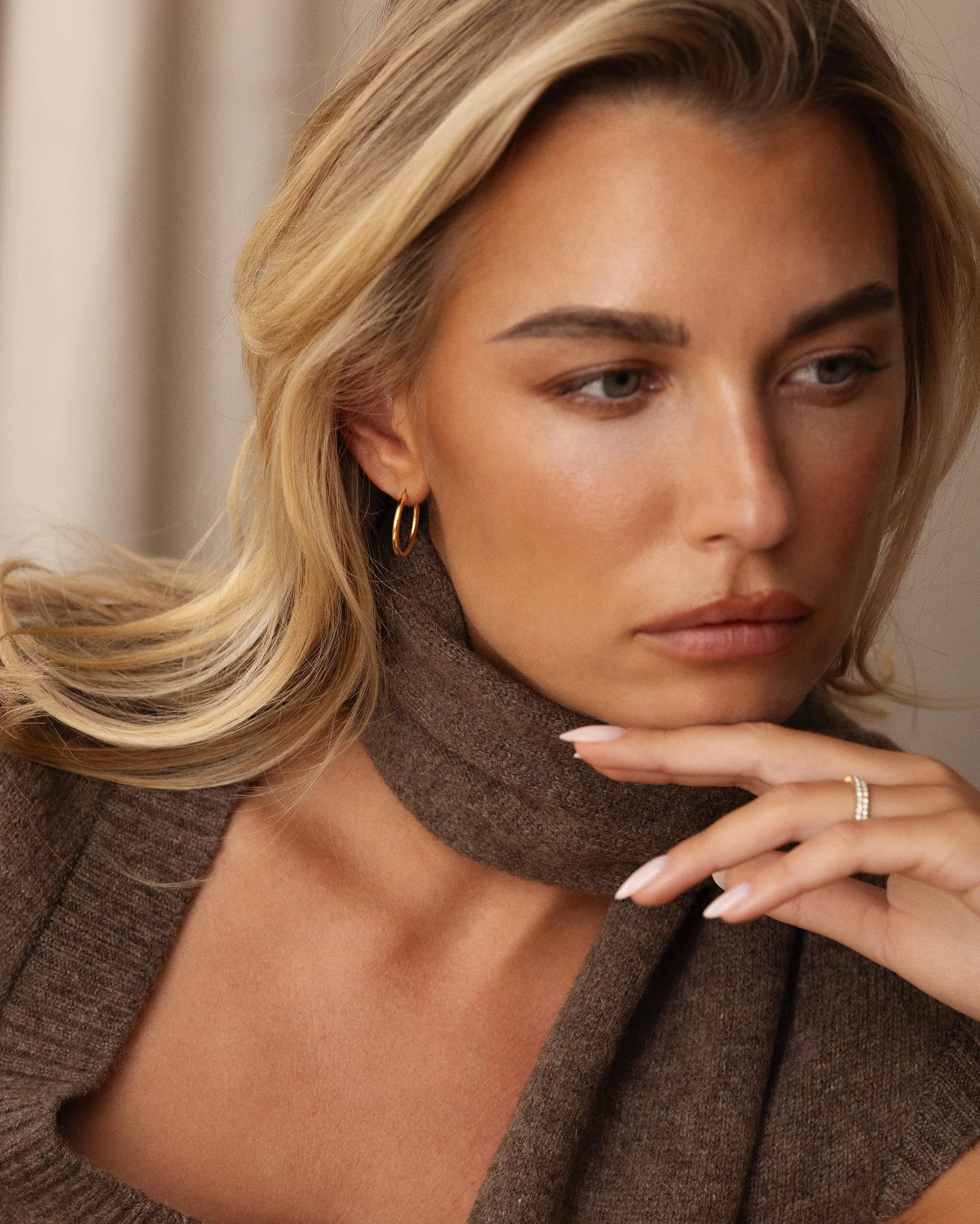 Slim Large Hoops - Image 2