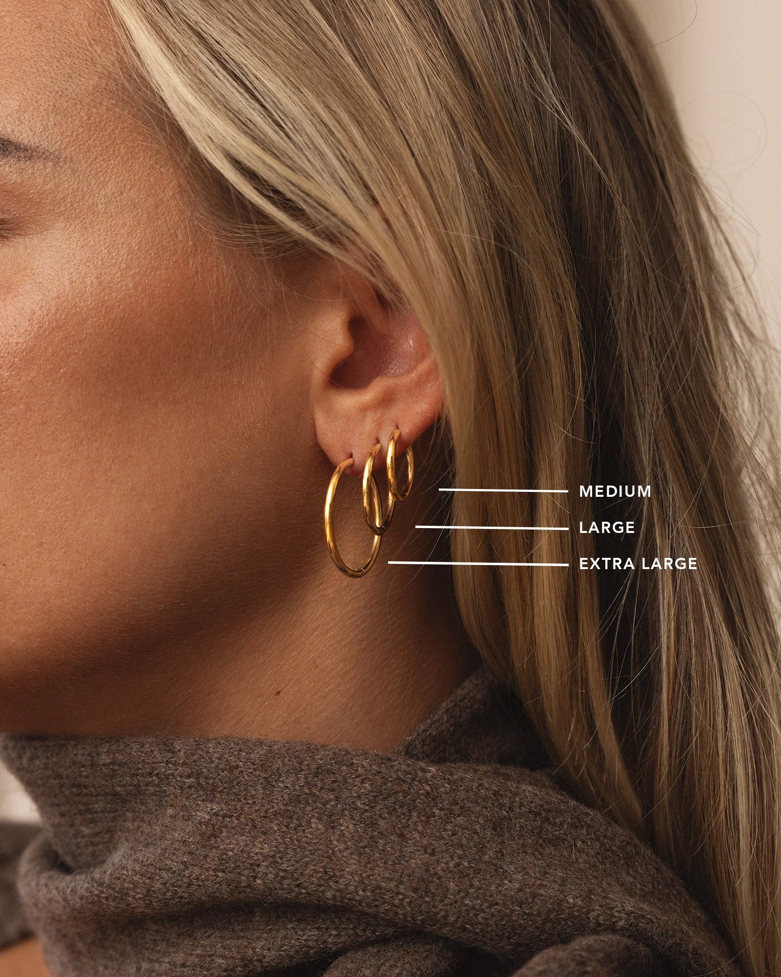 Slim Large Hoops - Image 7