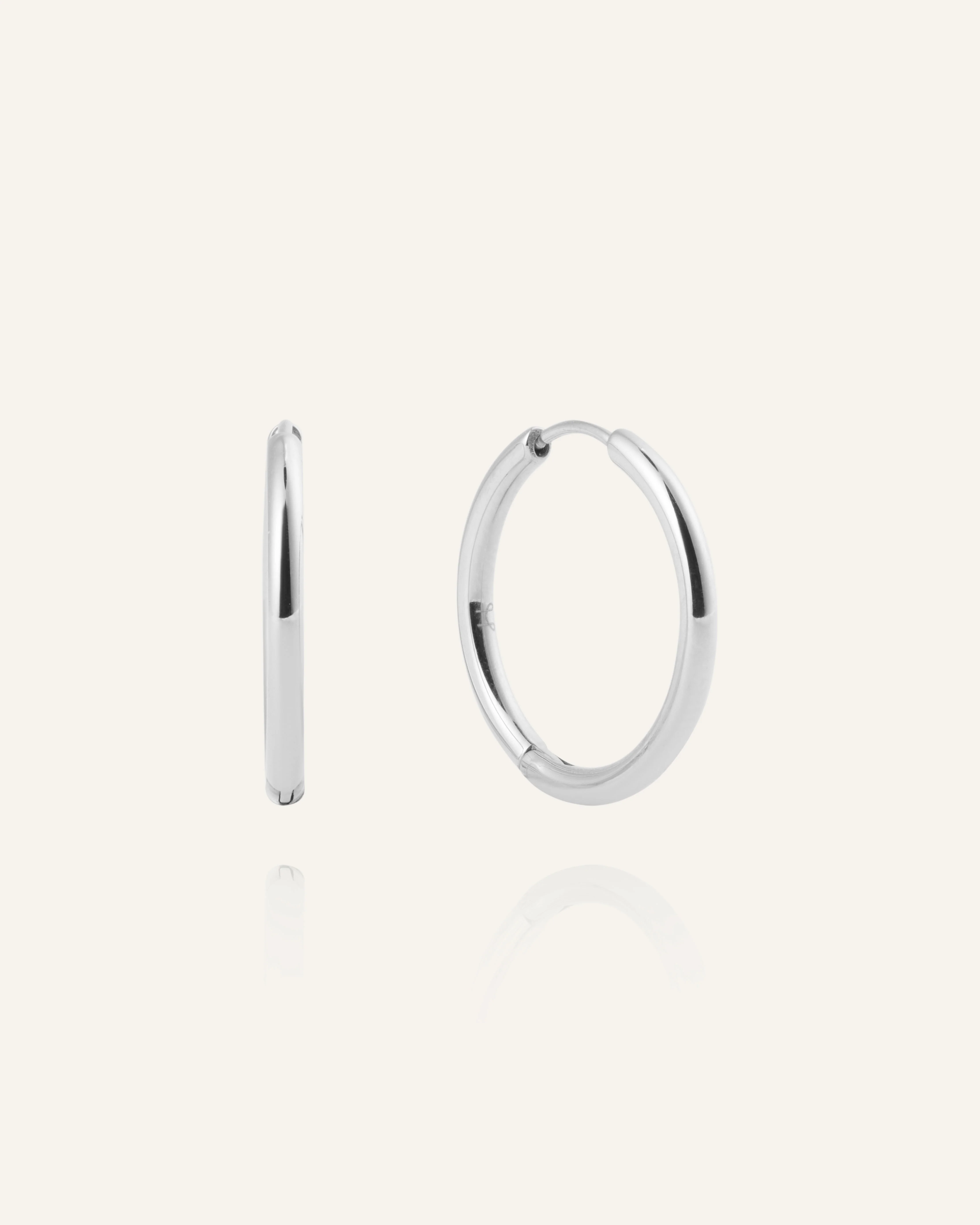 Slim Large Hoops