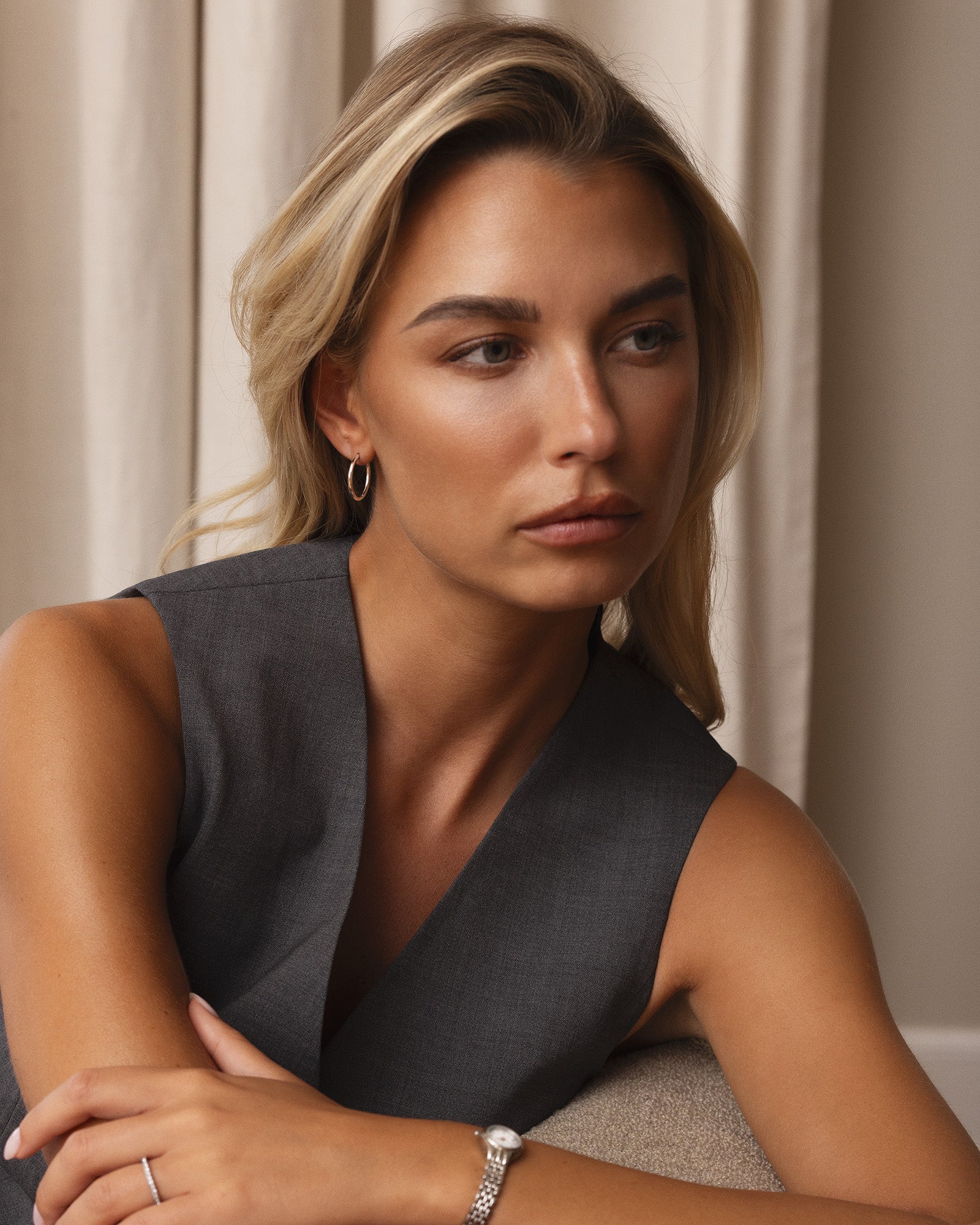 Slim Large Hoops - Image 3