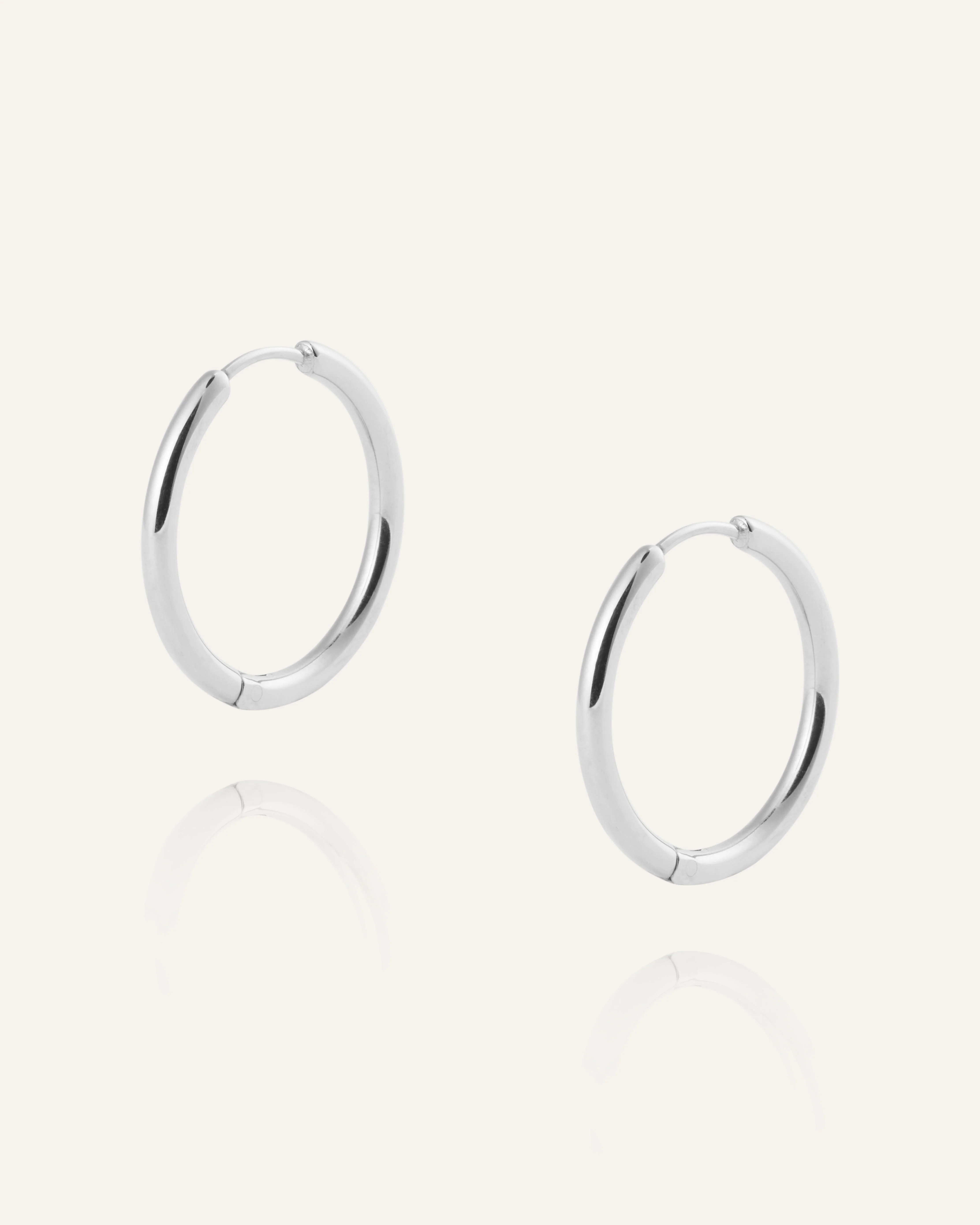 Slim Large Hoops - Image 4