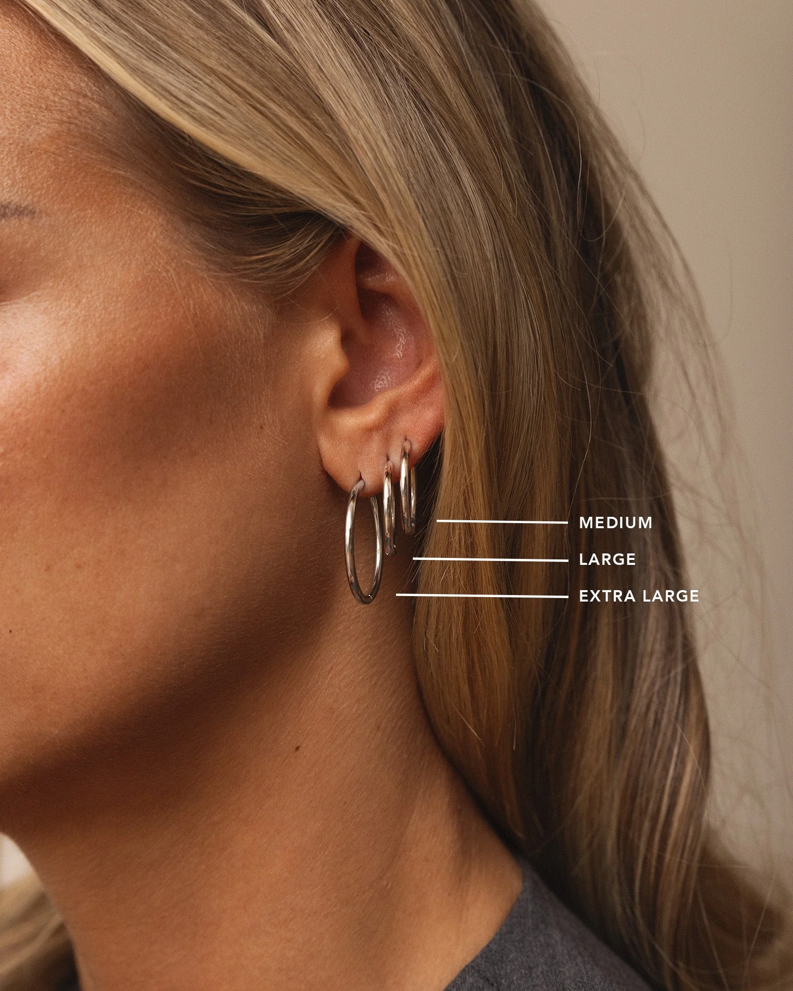 Slim Large Hoops - Image 7