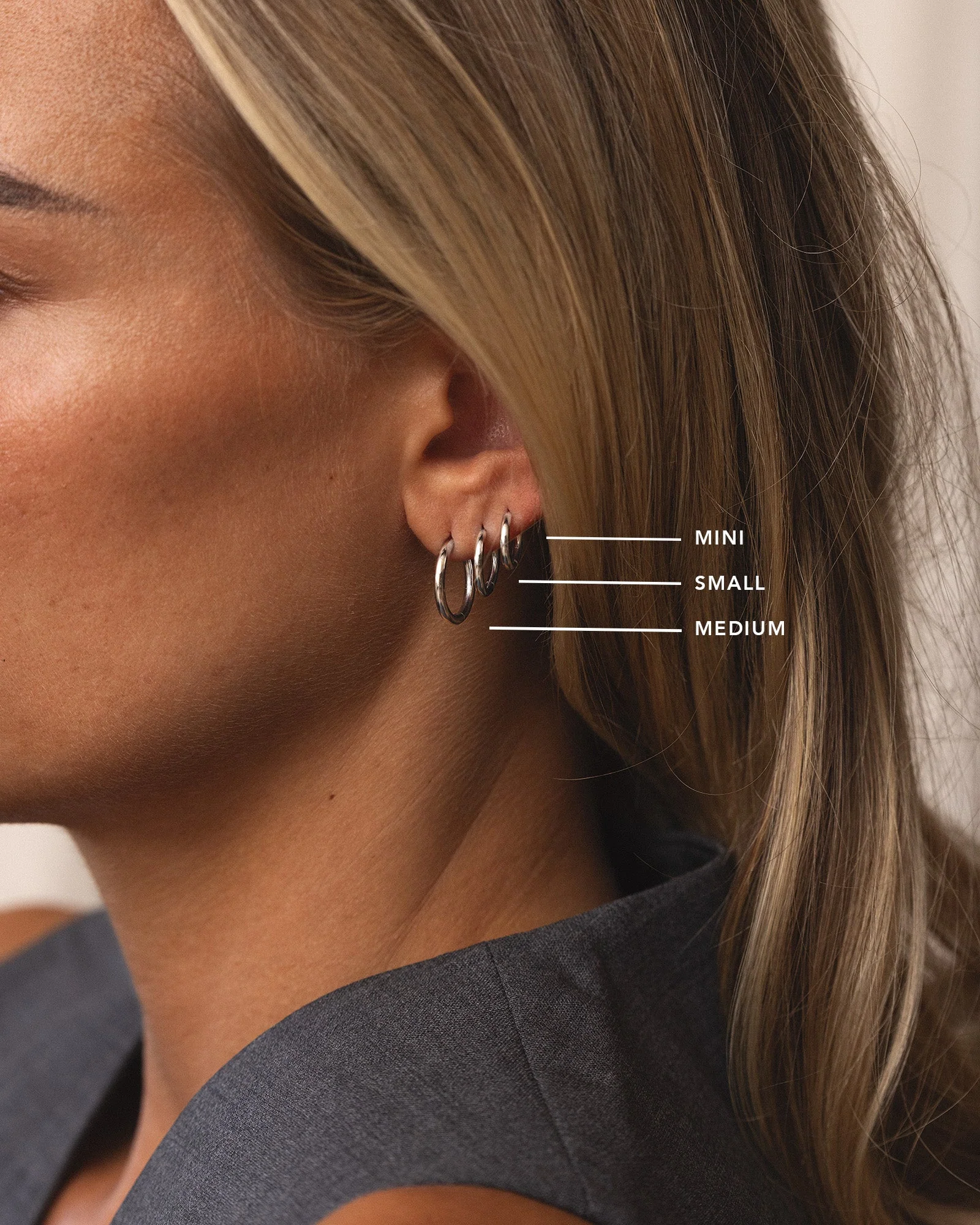 Slim Medium Hoops - Image 7