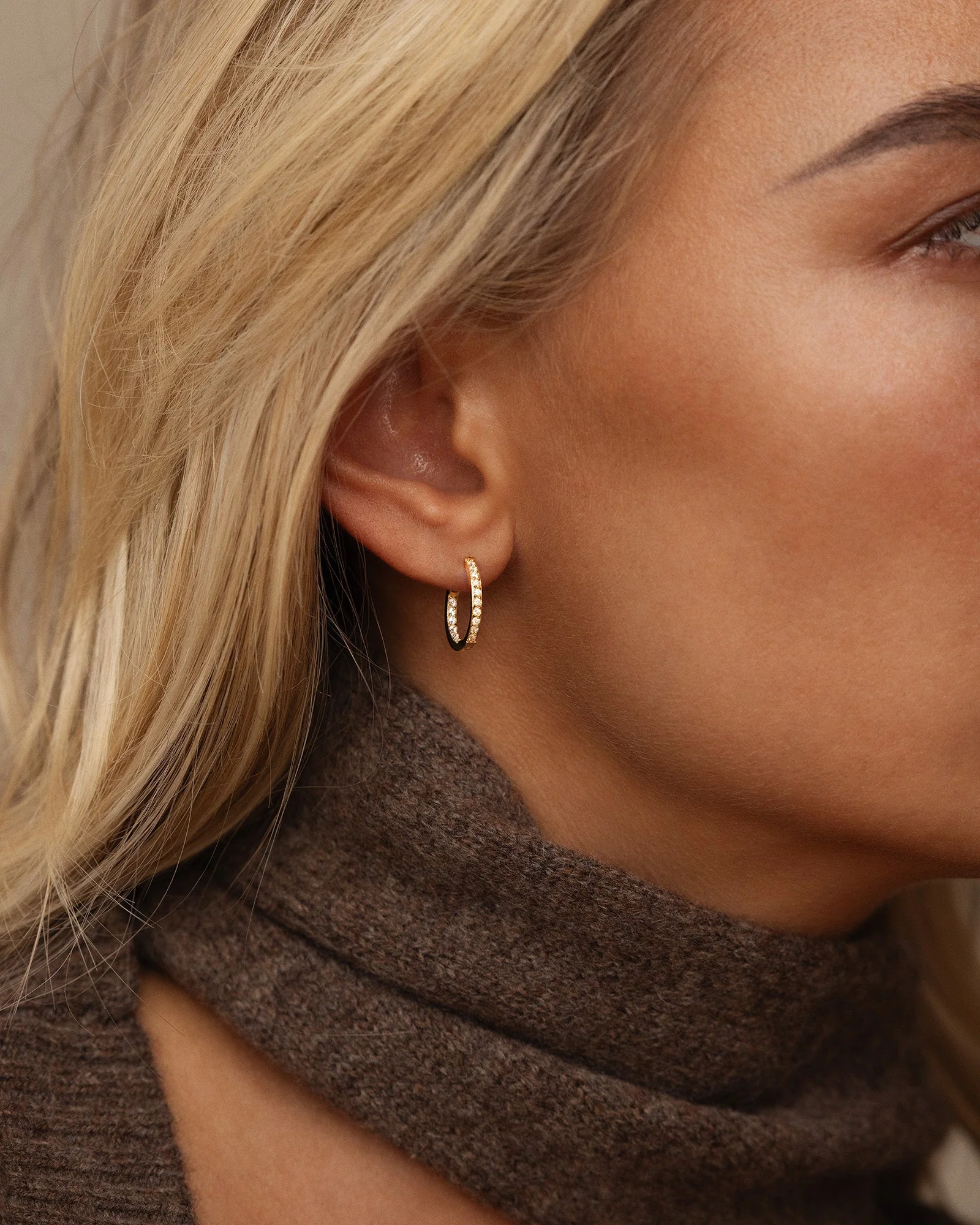 Sparkle Medium Hoops - Image 3
