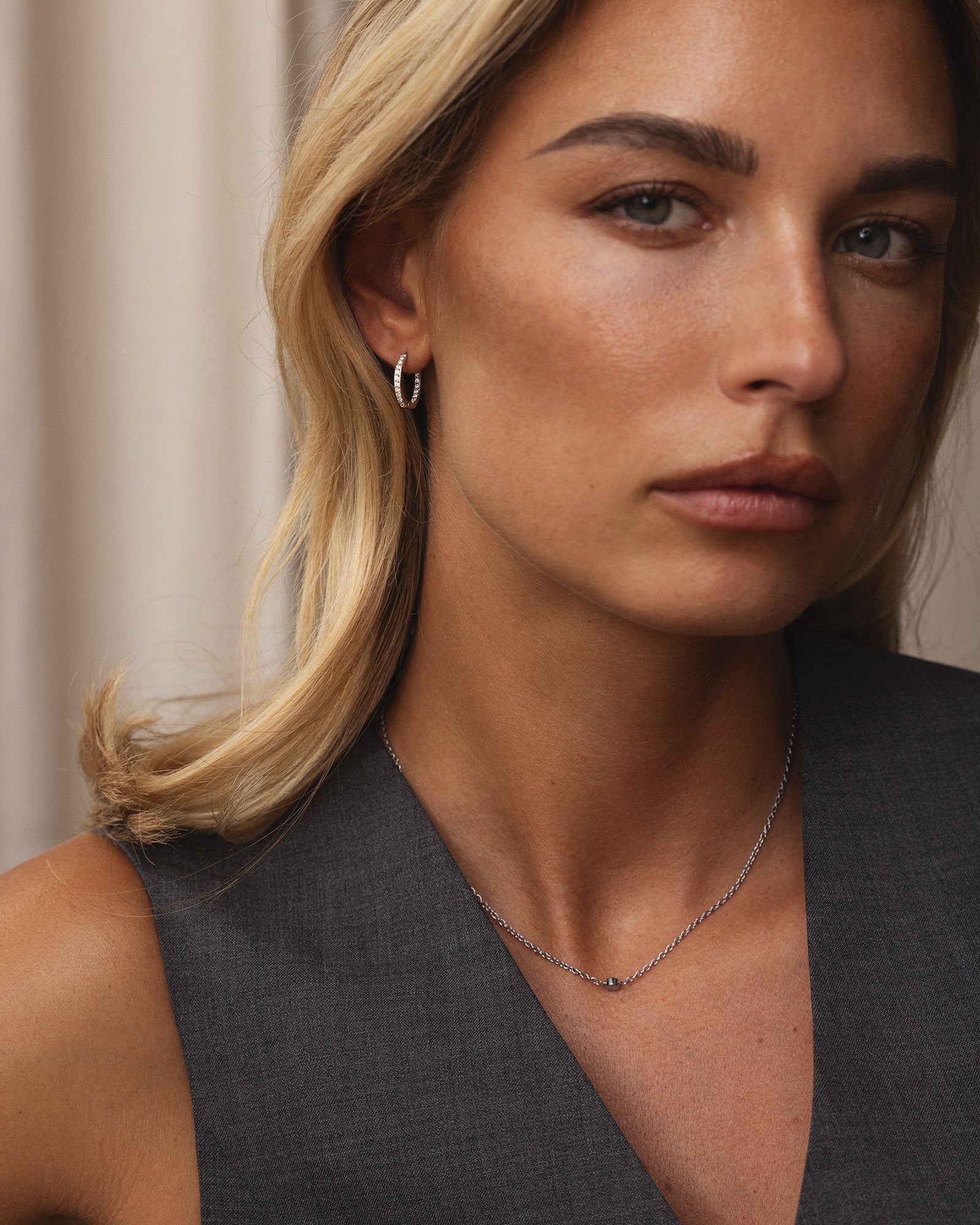 Sparkle Medium Hoops - Image 2