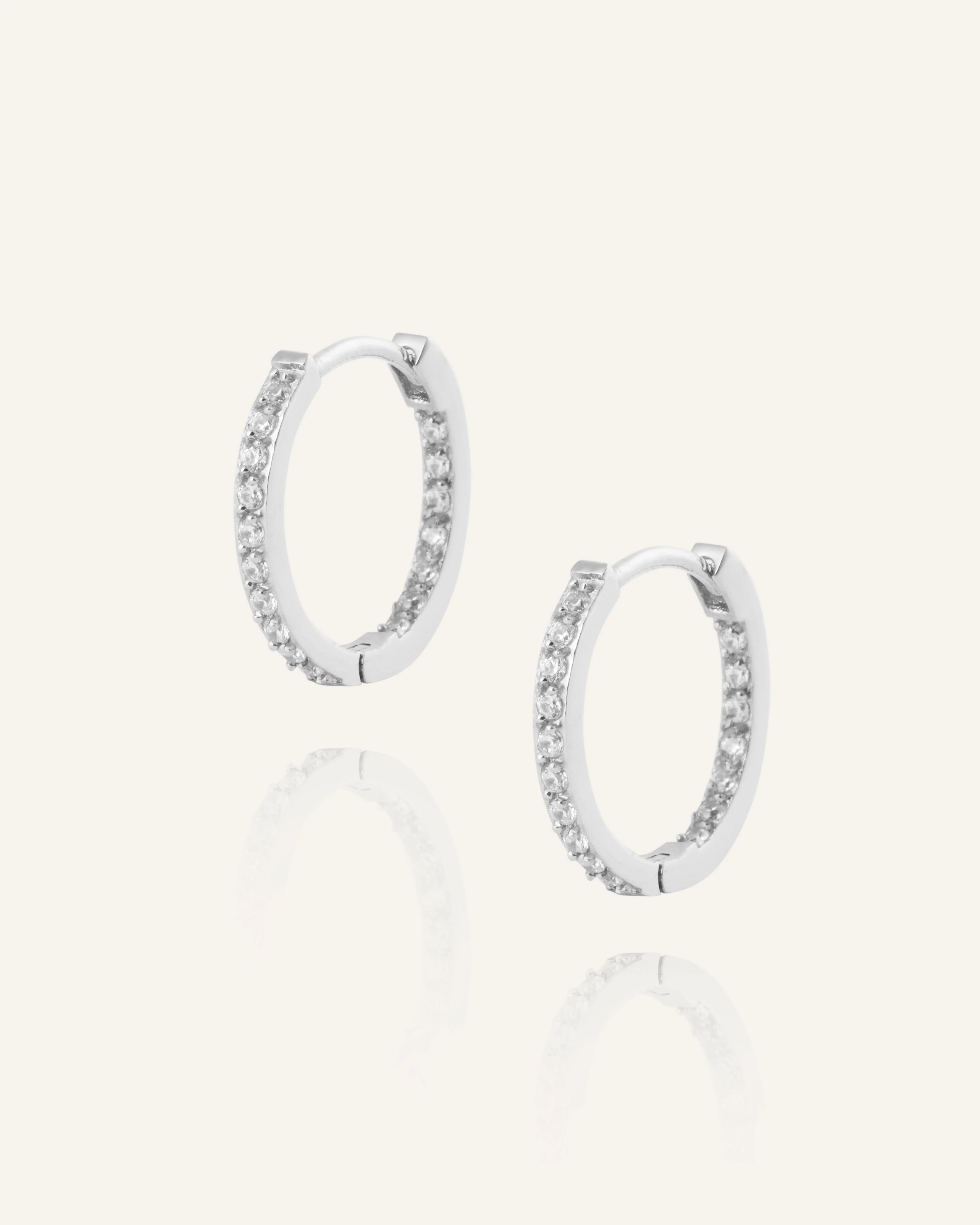 Sparkle Medium Hoops - Image 4