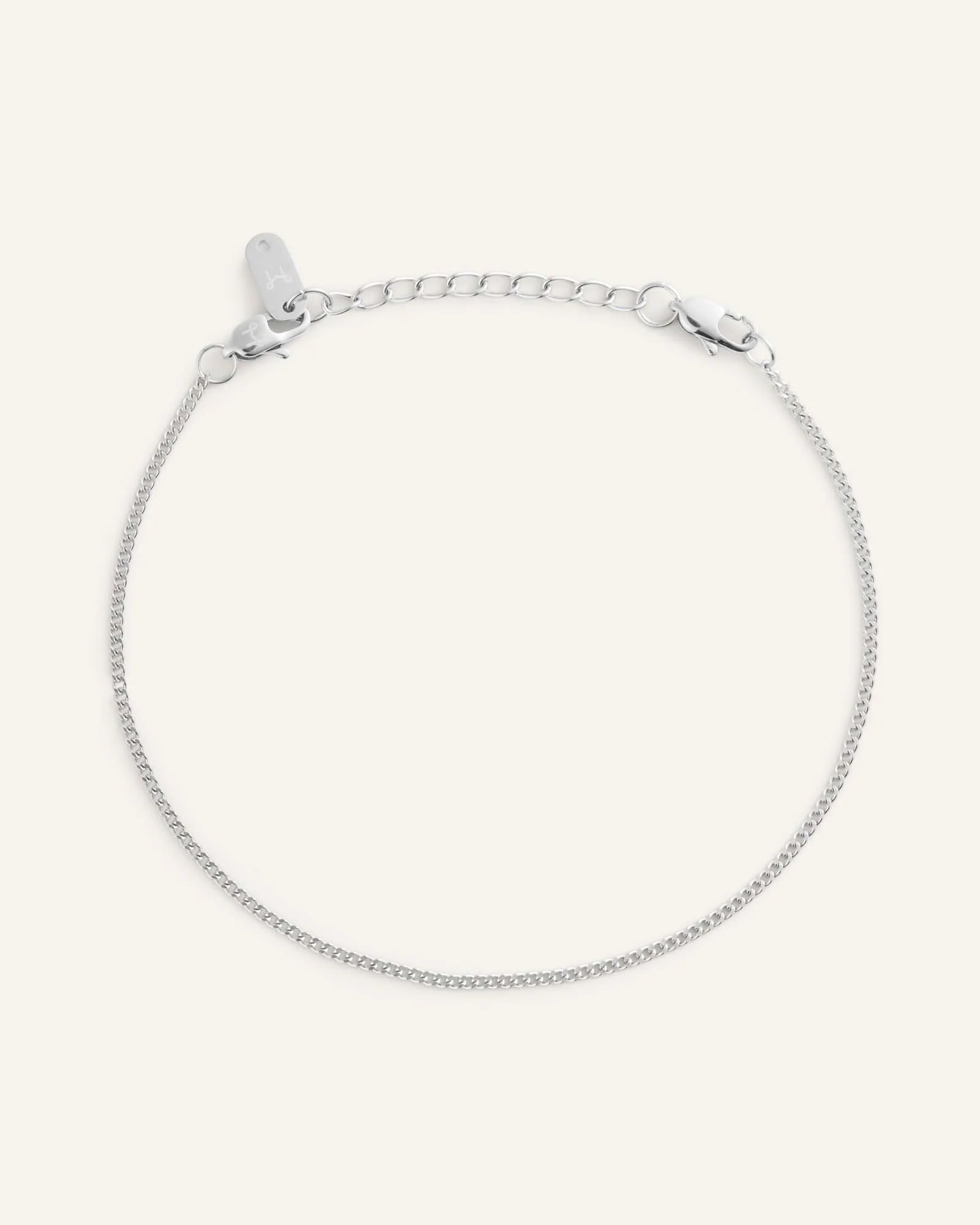 Thin Curb Chain Steel Bracelet - Image 4