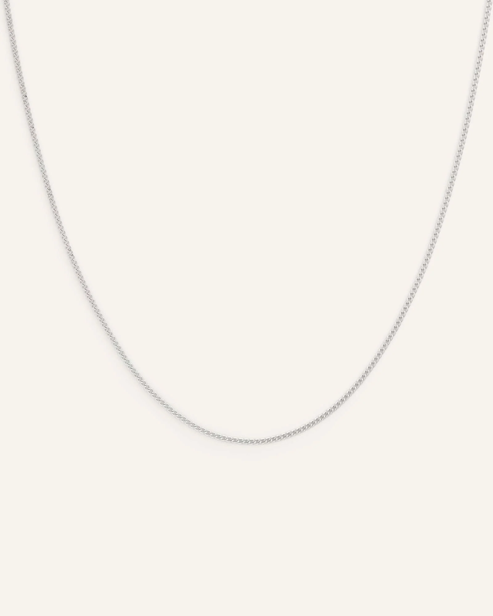 Thin Curb Chain Steel Necklace