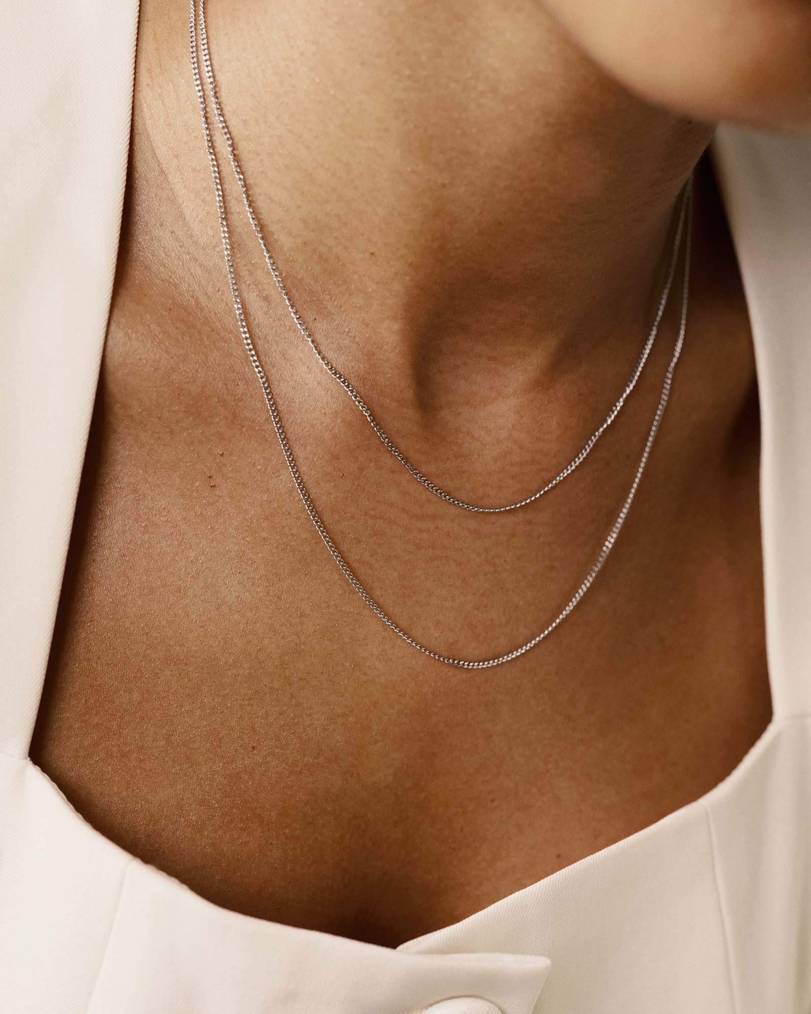 Thin Curb Chain Steel Necklace - Image 6