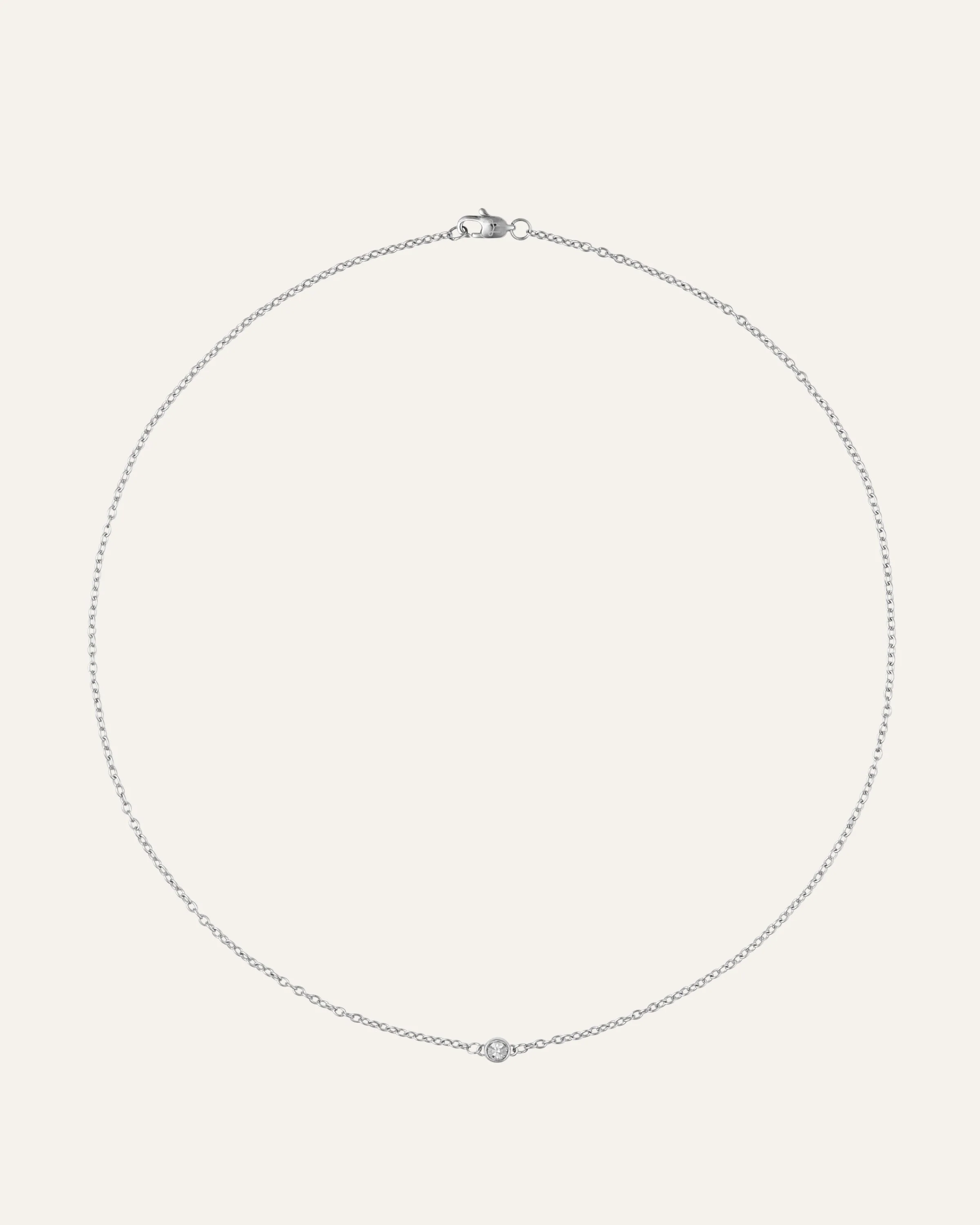 Thin diamond necklace
