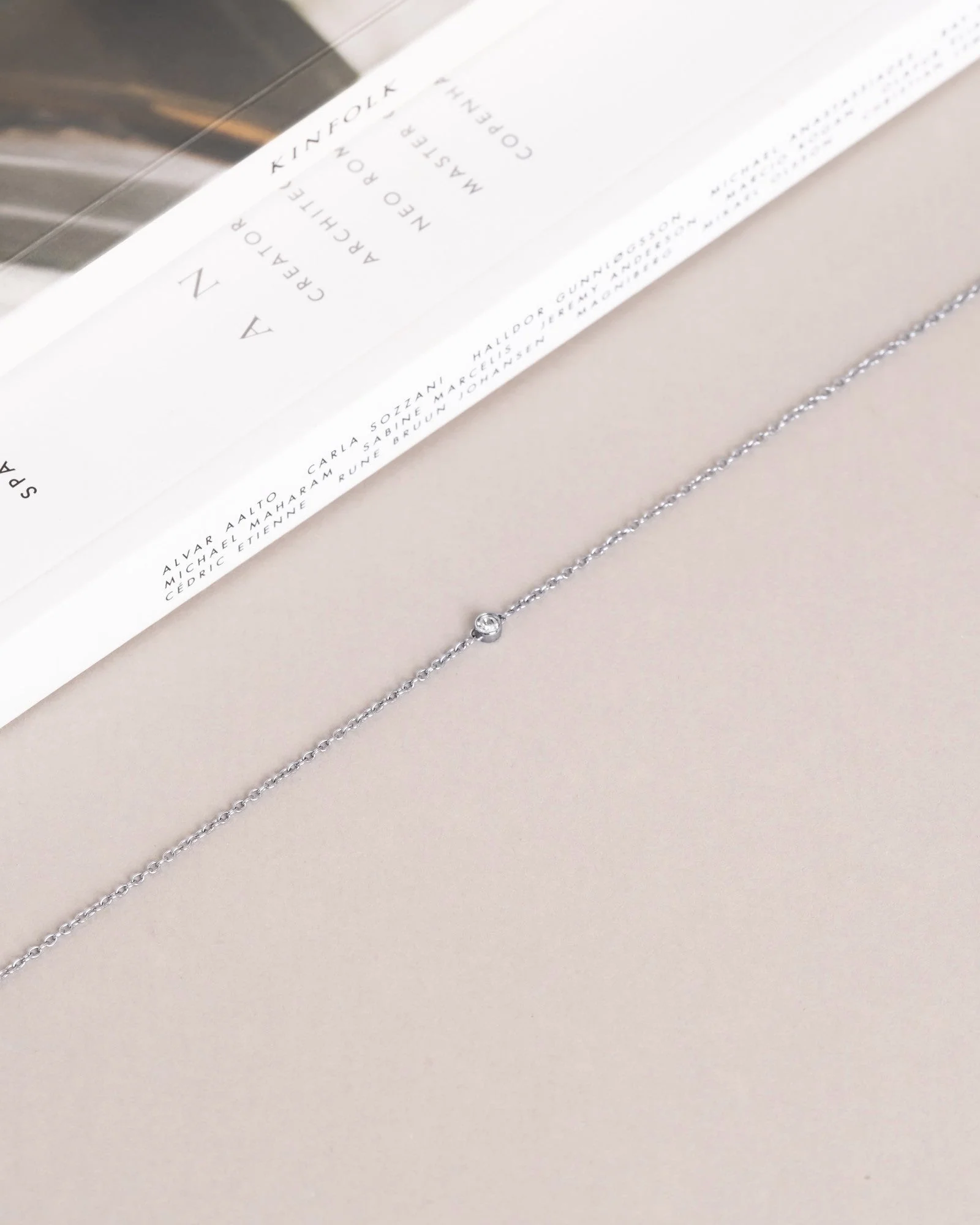 Thin diamond necklace - Image 5