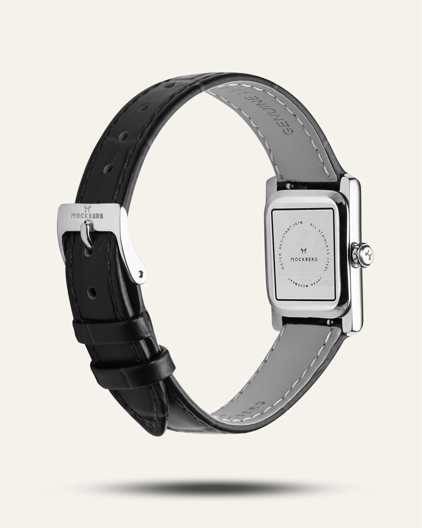 Timeless Black Leather Watch - Image 4