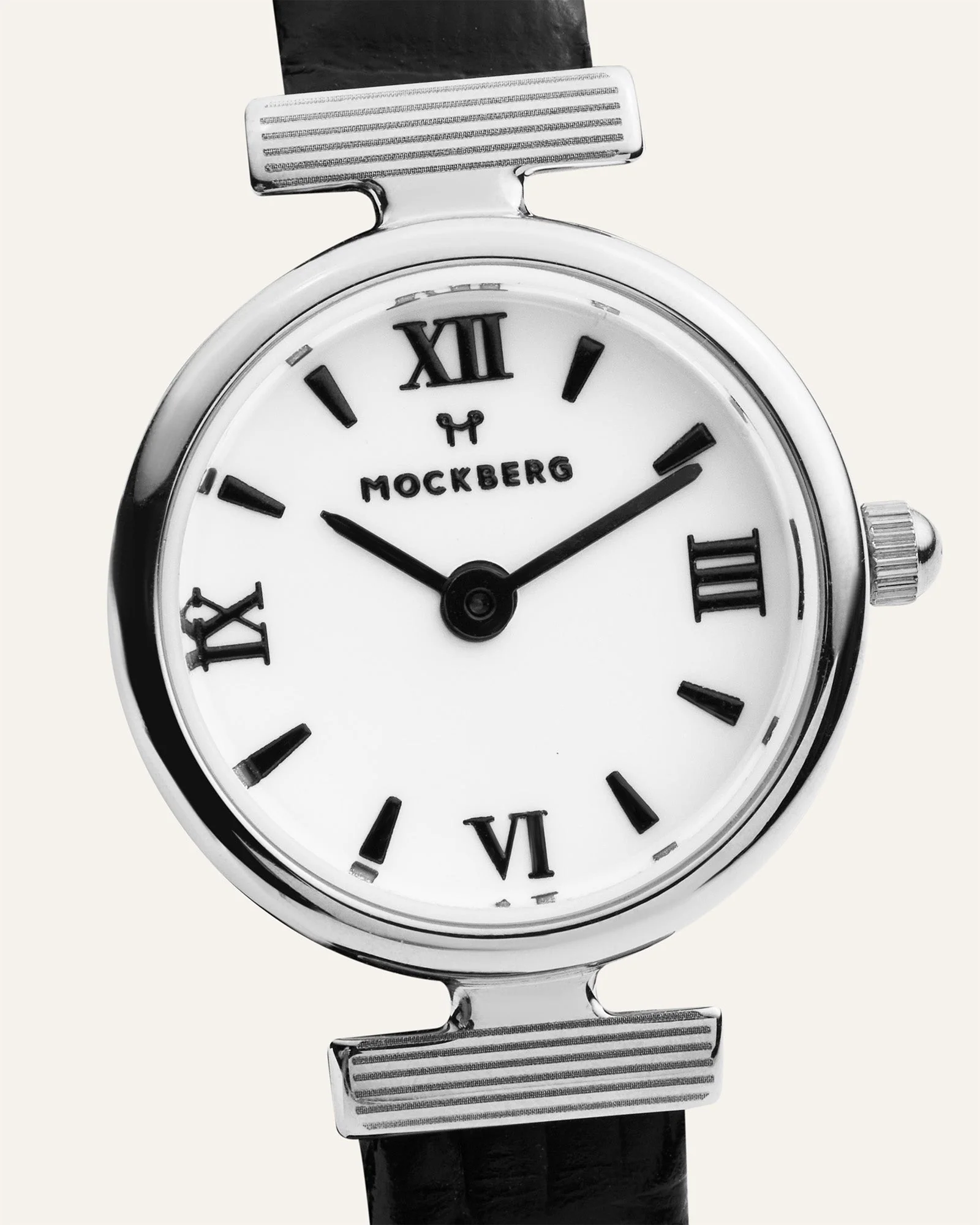 Vintage Leather Silver Watch - Image 4