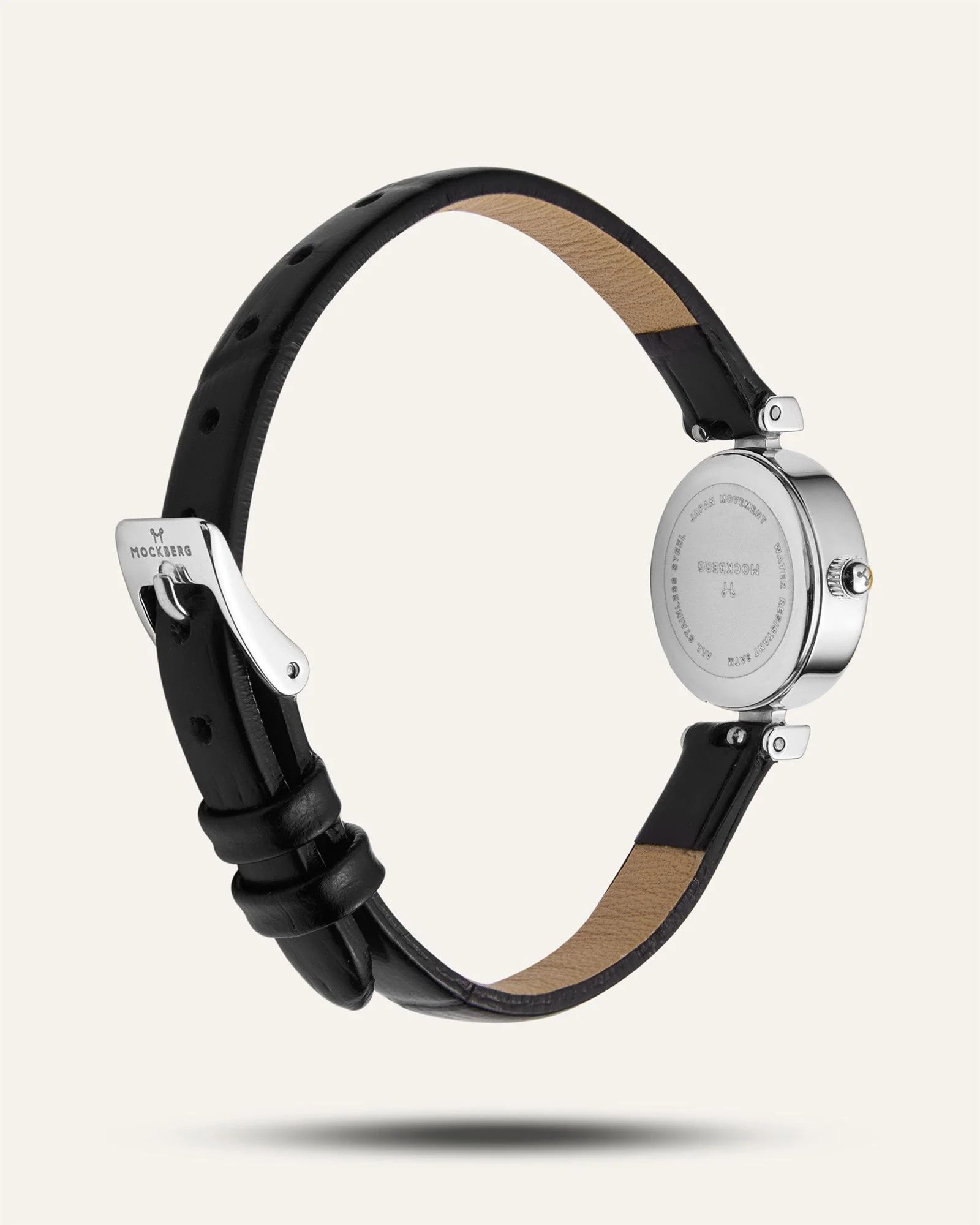 Vintage Leather Silver Watch - Image 5